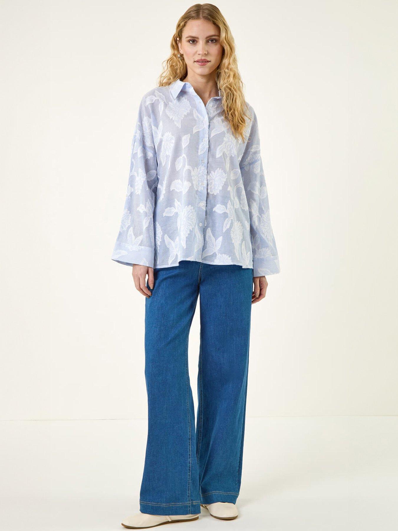 Image 3 of 5 of Roman Floral Jacquard Buttoned Shirt