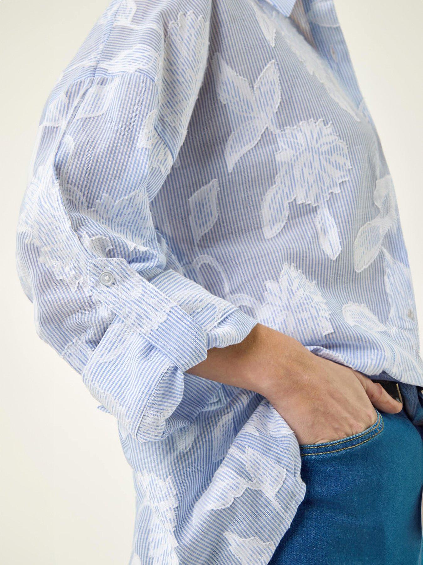 Image 4 of 5 of Roman Floral Jacquard Buttoned Shirt