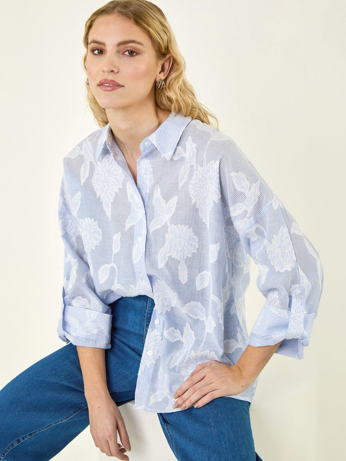 Image 5 of 5 of Roman Floral Jacquard Buttoned Shirt