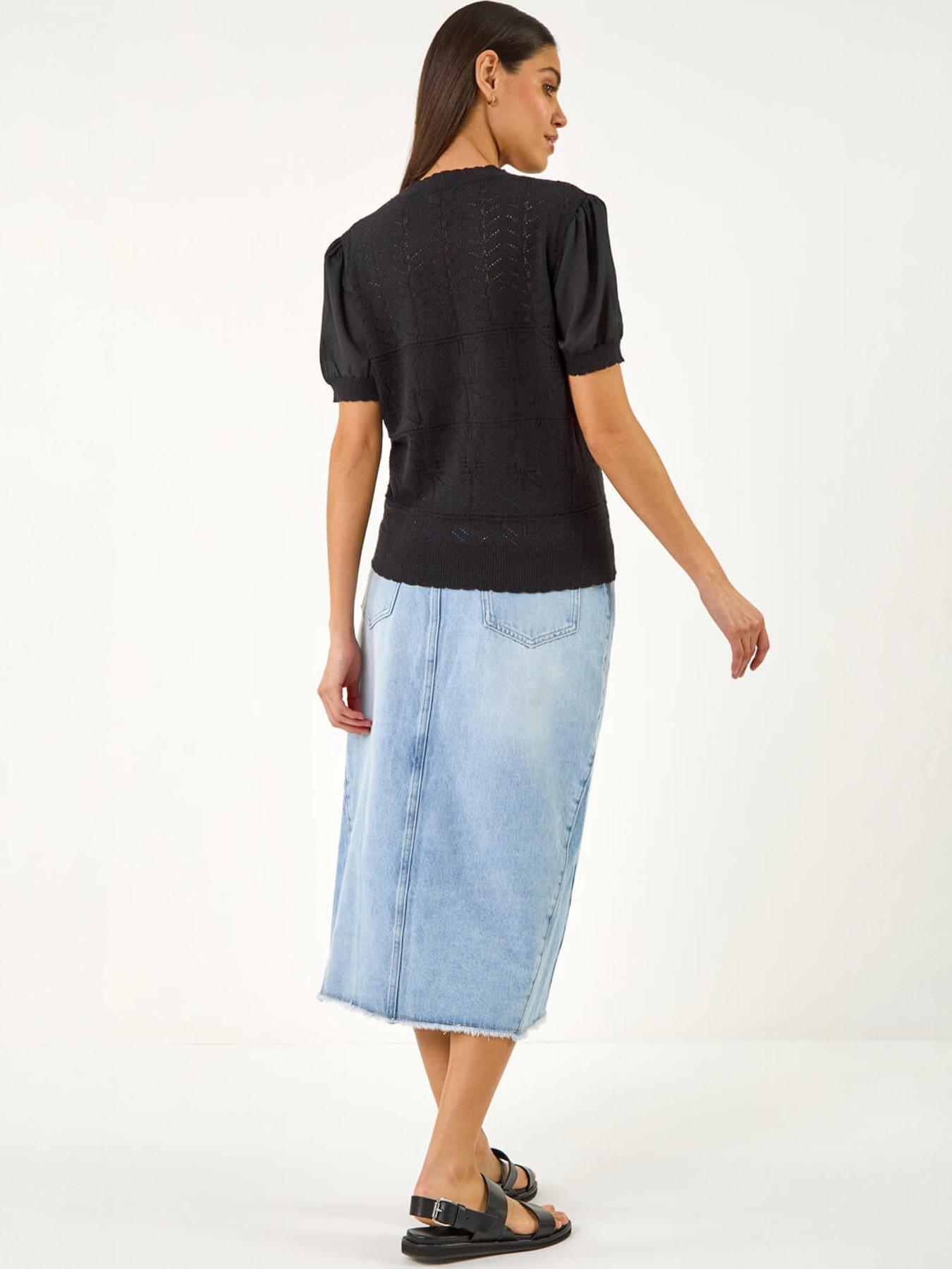  image of roman-pointelle-knitted-top