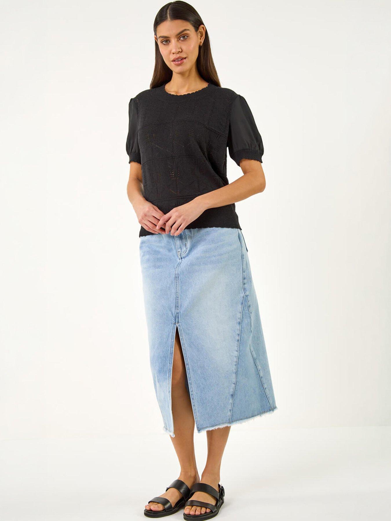  image of roman-pointelle-knitted-top