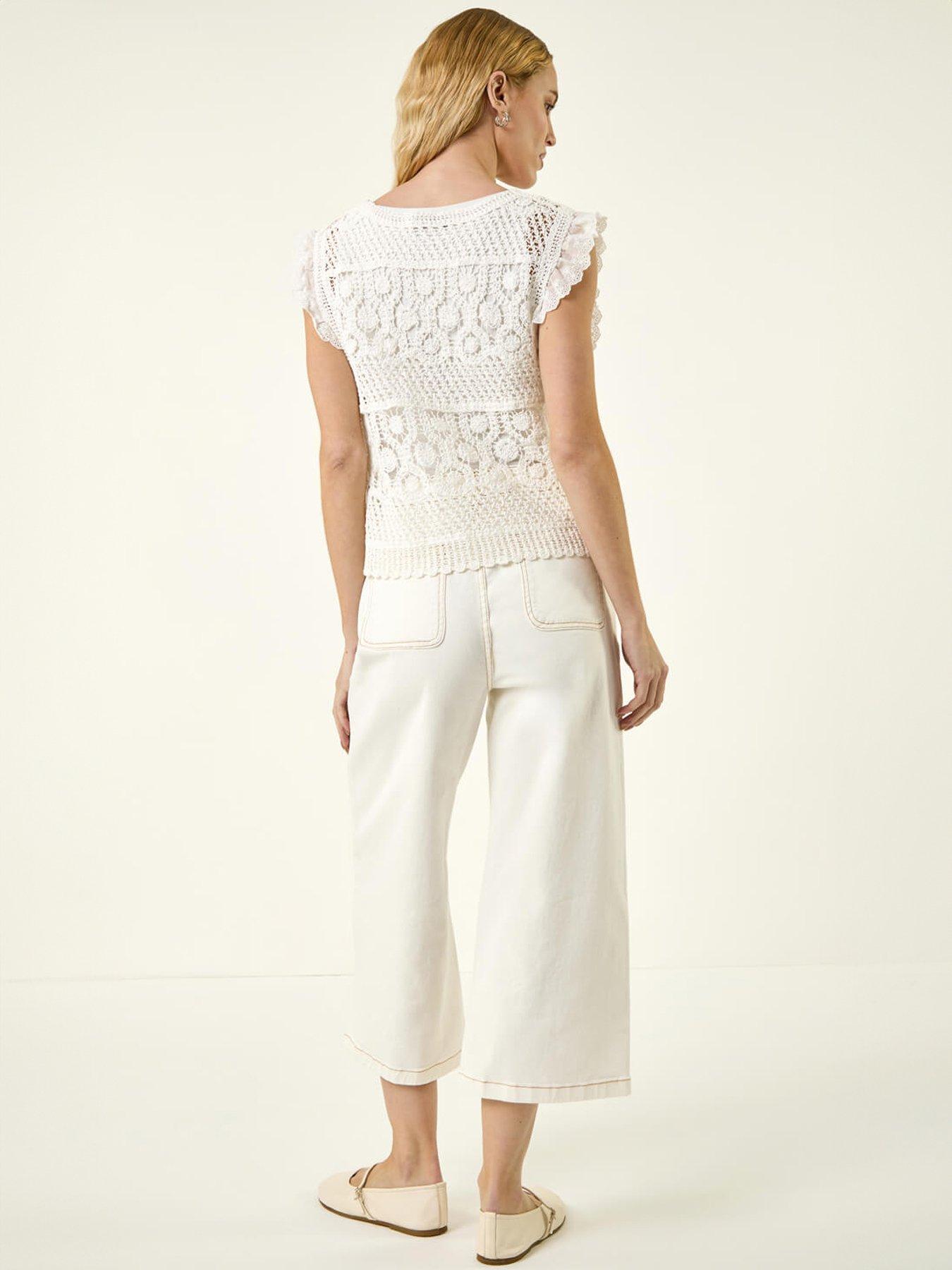 Image 2 of 5 of Roman Crochet Buttoned Waistcoat