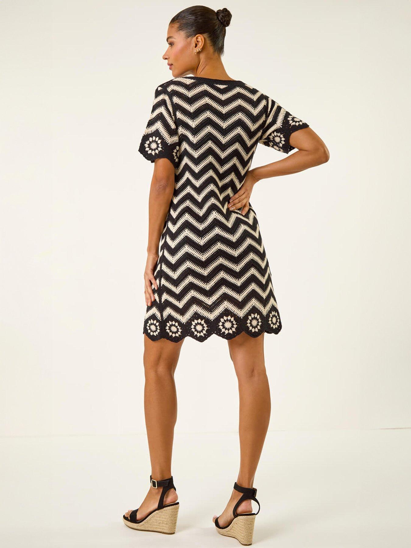 stillFront image of roman-zig-zag-crochet-shift-dress