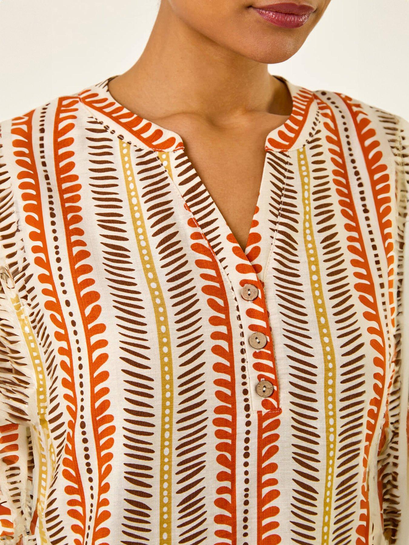 image of roman-abstract-stripe-print-top