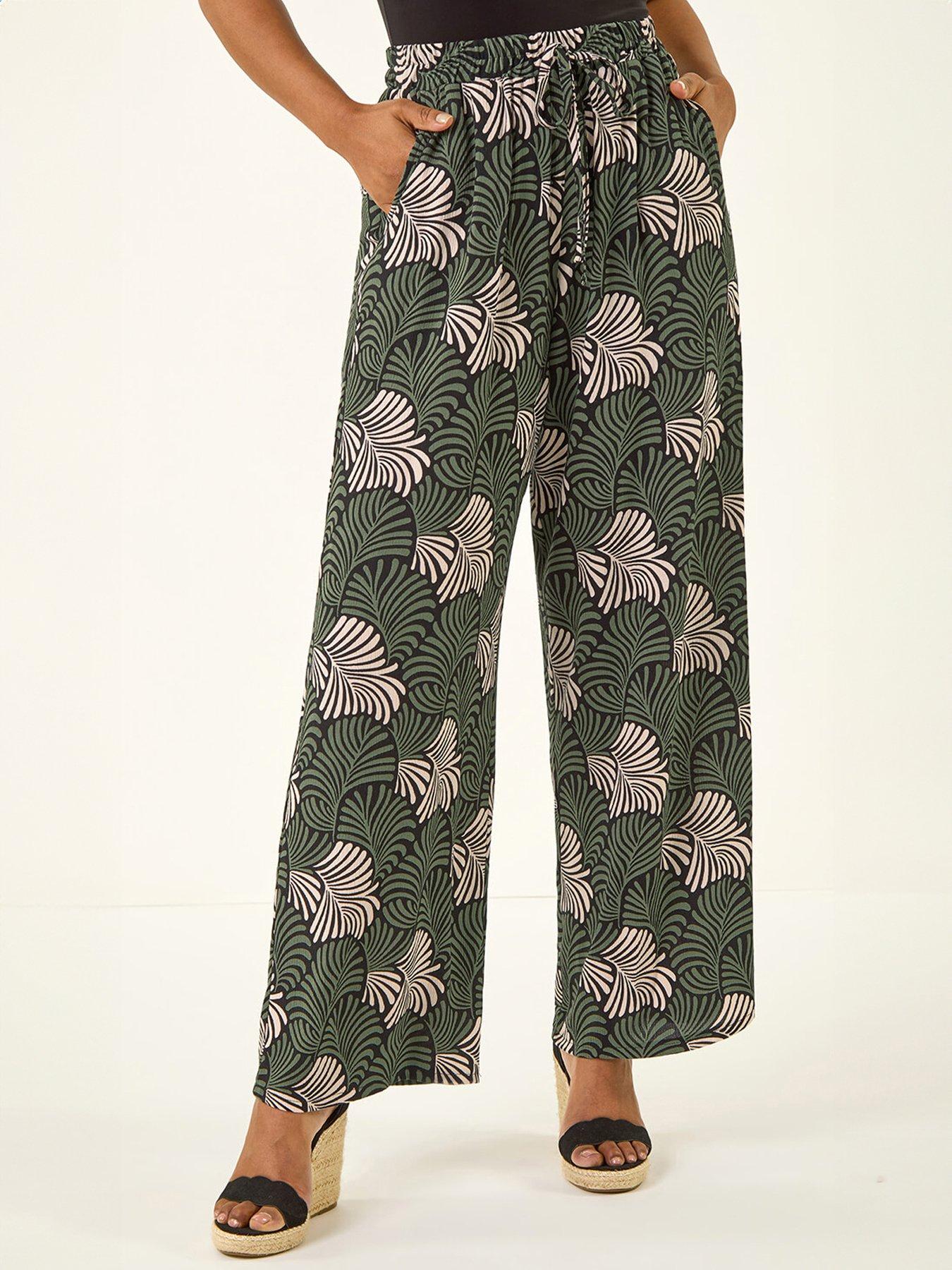Image 1 of 5 of Roman Petite Abstract Leaf Trouser