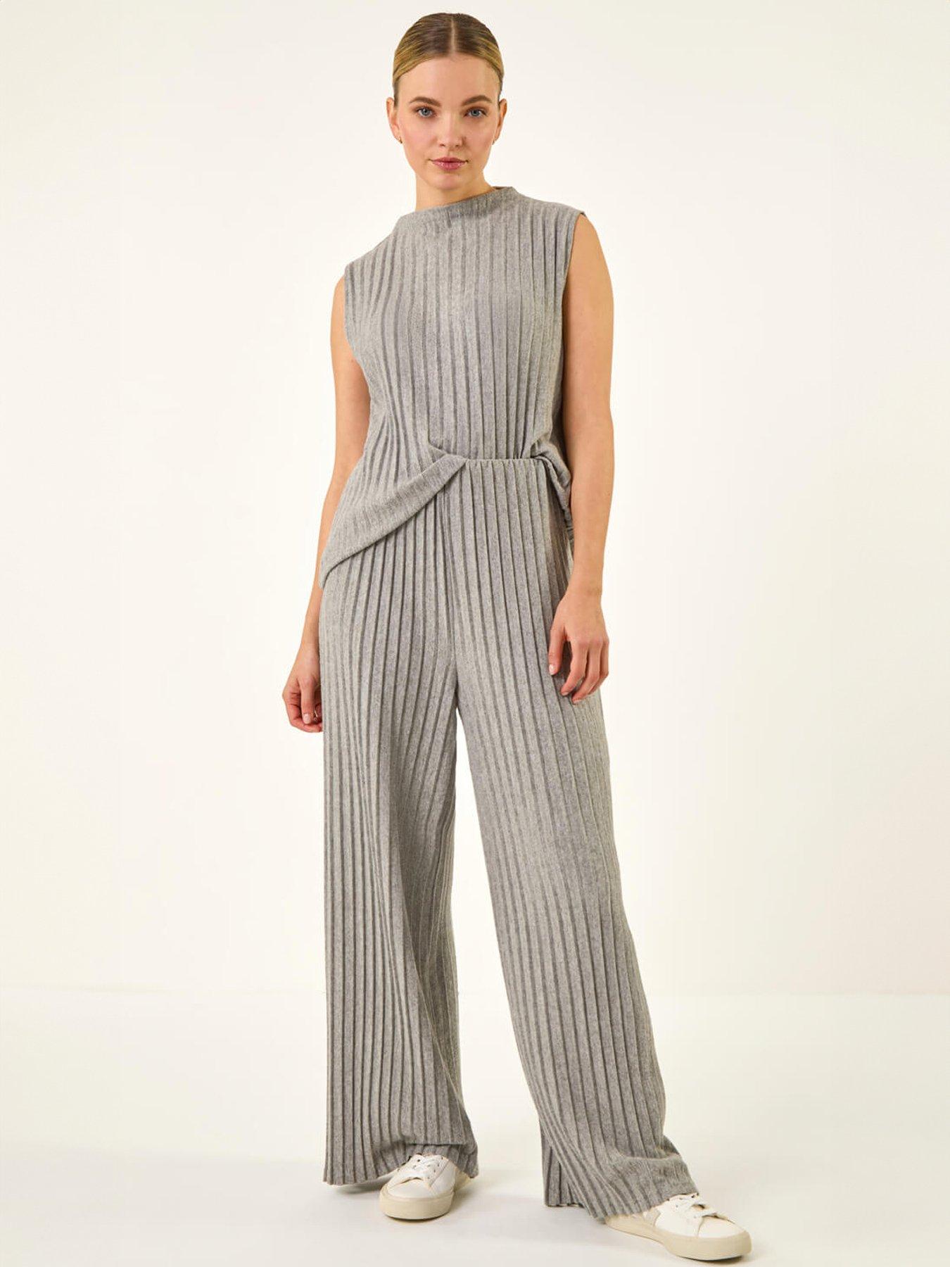  image of roman-dusk-pleated-wide-leg-stretch-trouser