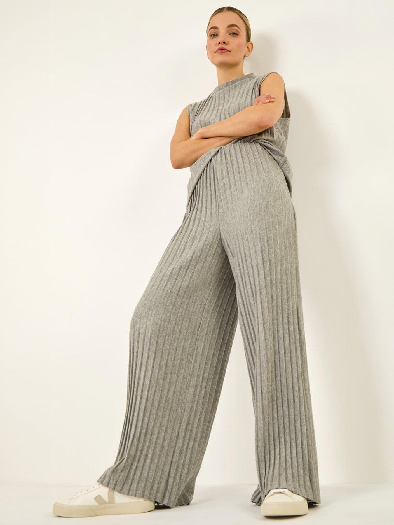  image of roman-dusk-pleated-wide-leg-stretch-trouser