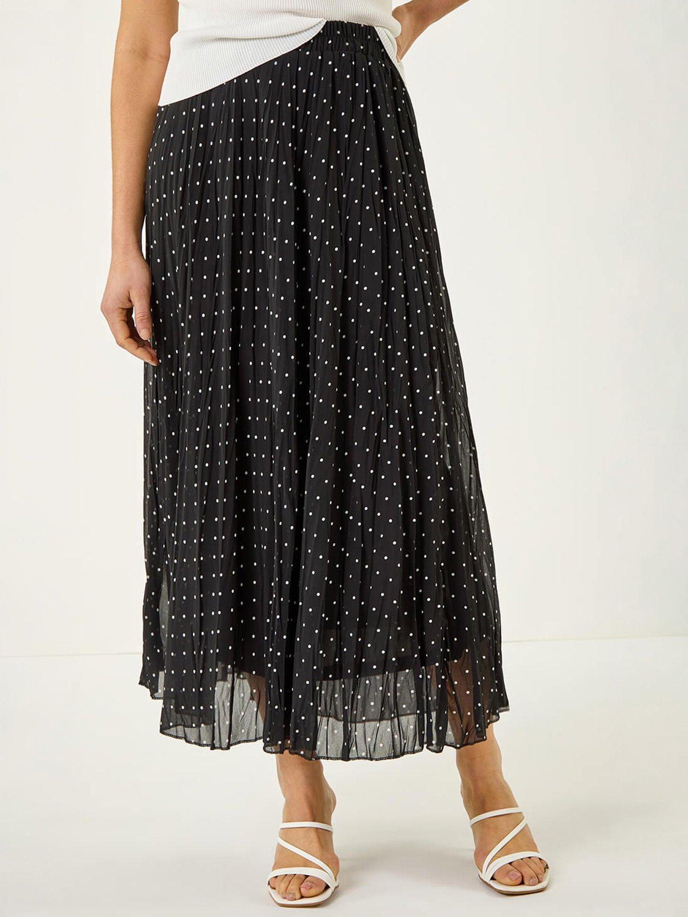 Roman Polka Dot Maxi Skirt