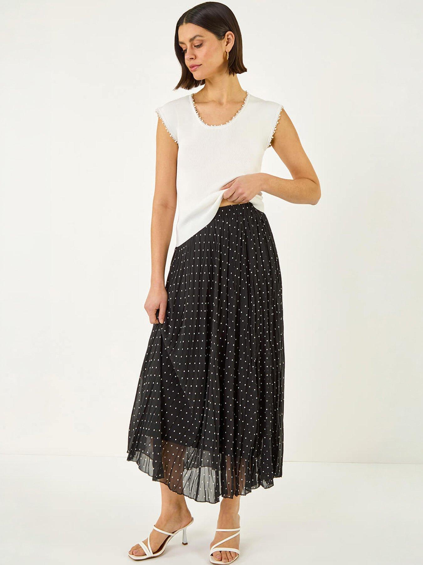 Image 3 of 5 of Roman Polka Dot Maxi Skirt