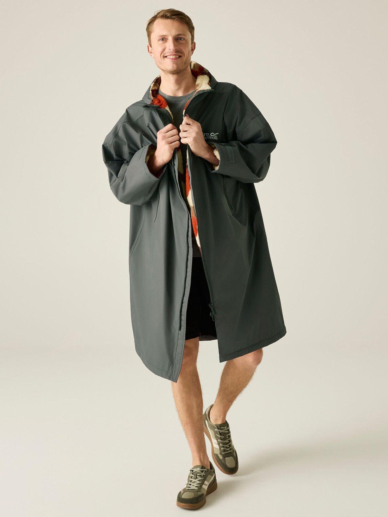 Regatta Adult Waterproof Robe-Iron(Abstract Mountain) - Charcoal