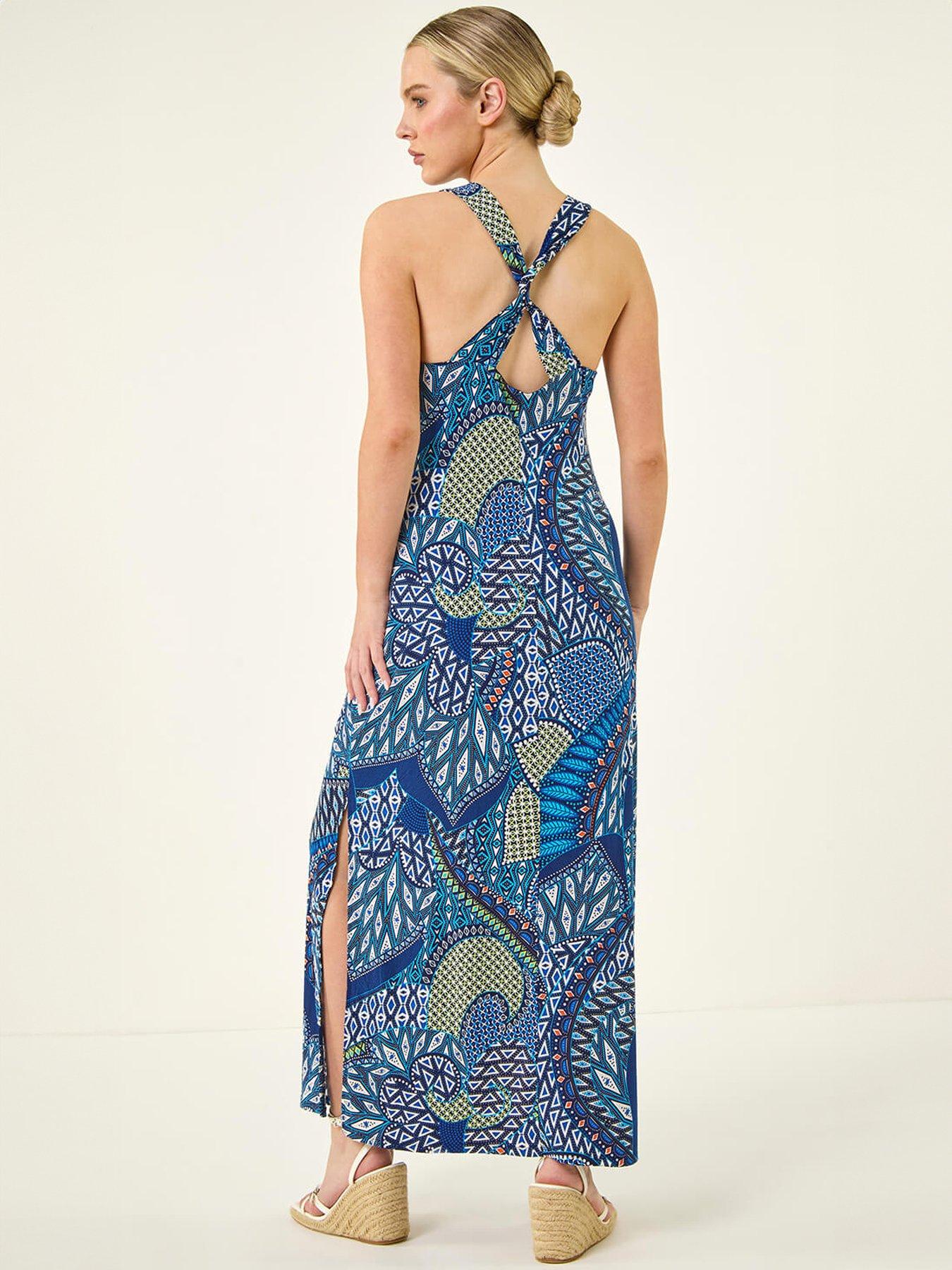 Image 2 of 5 of Roman Petite Twist Back Maxi Dress