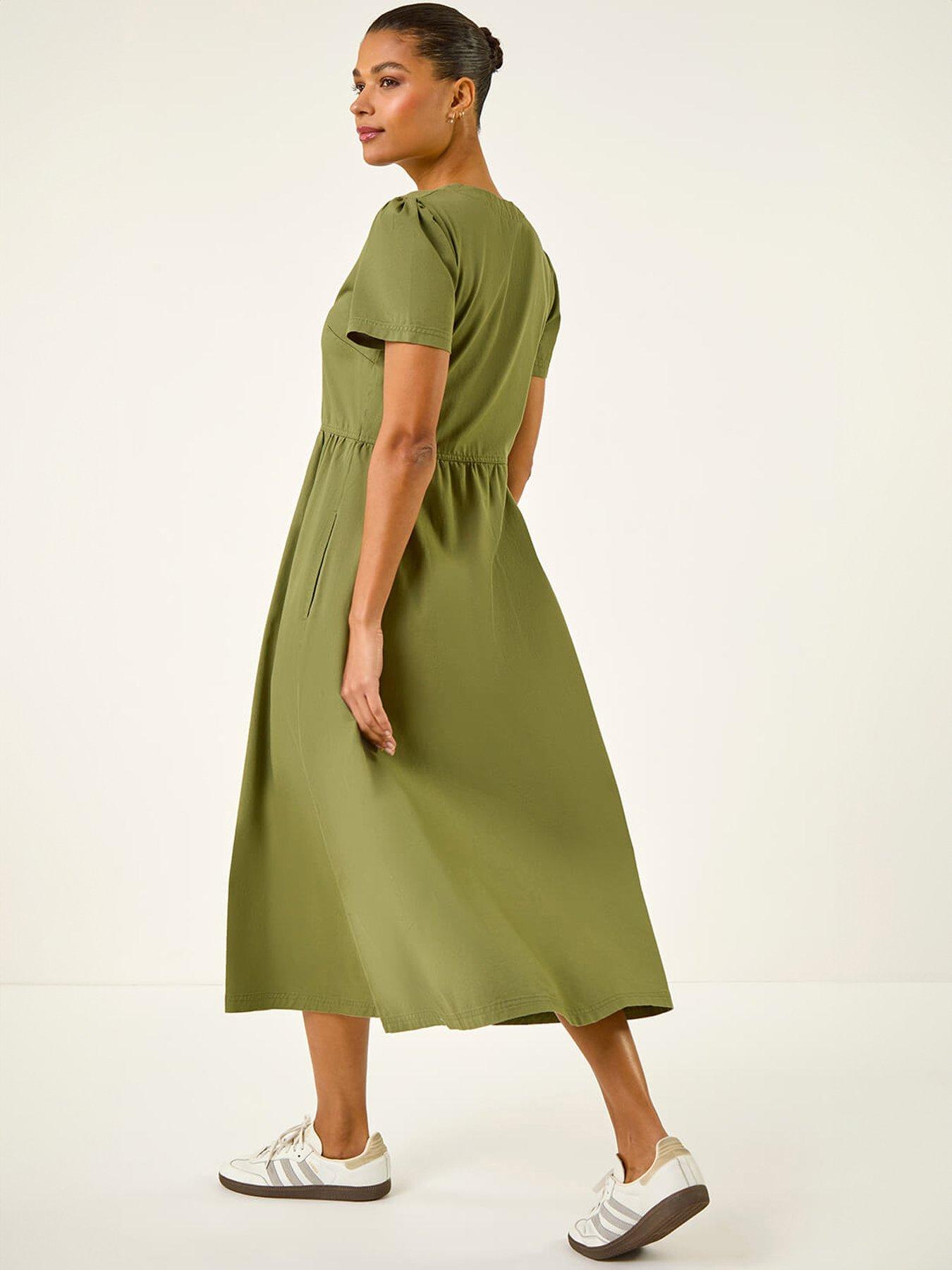  image of roman-denim-button-through-midi-dress