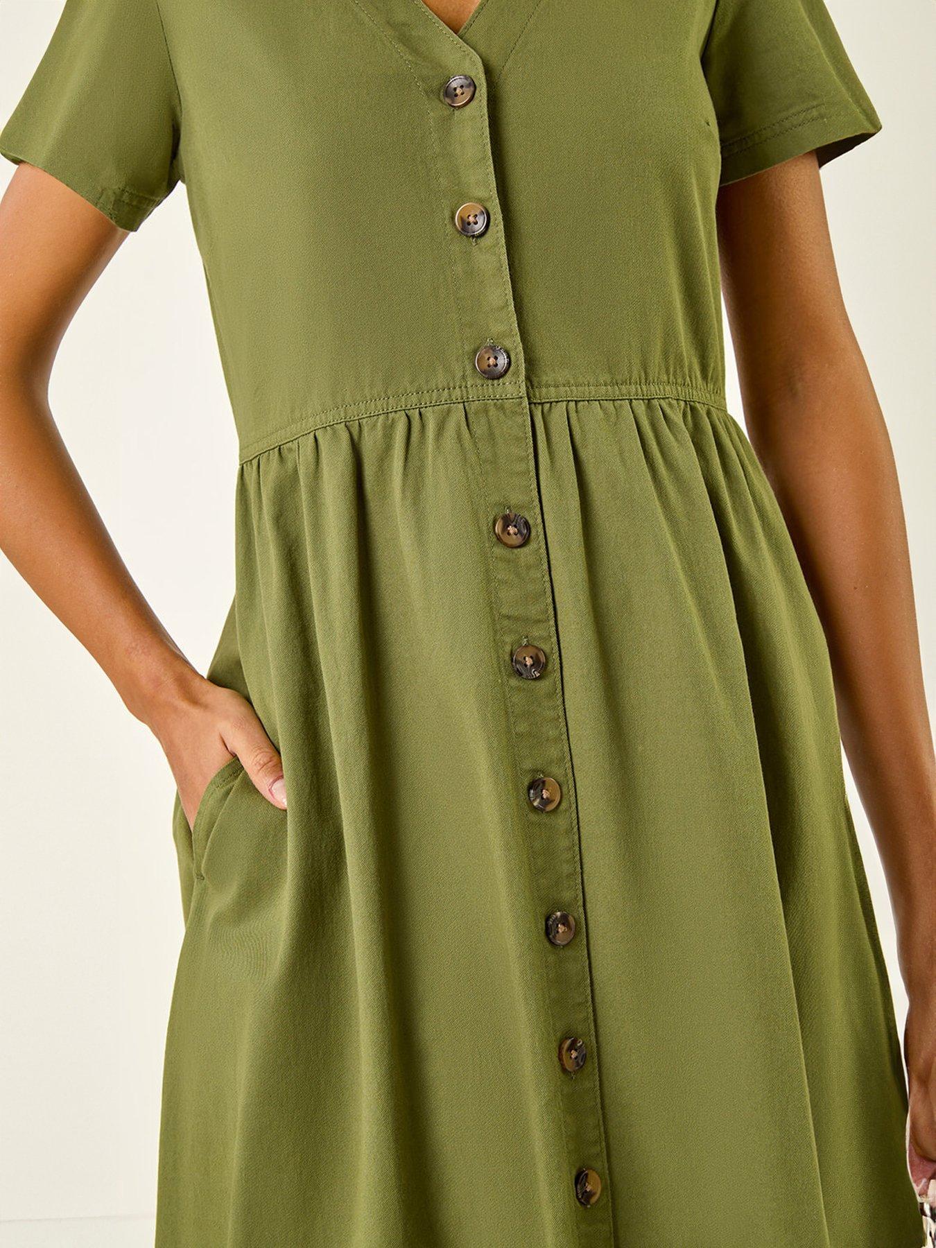  image of roman-denim-button-through-midi-dress