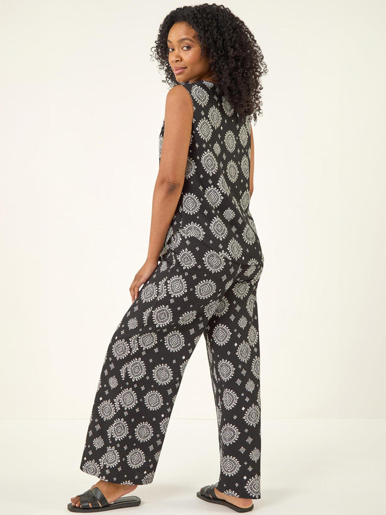 Image 2 of 5 of Roman Petite Abstract Print Button Blouse