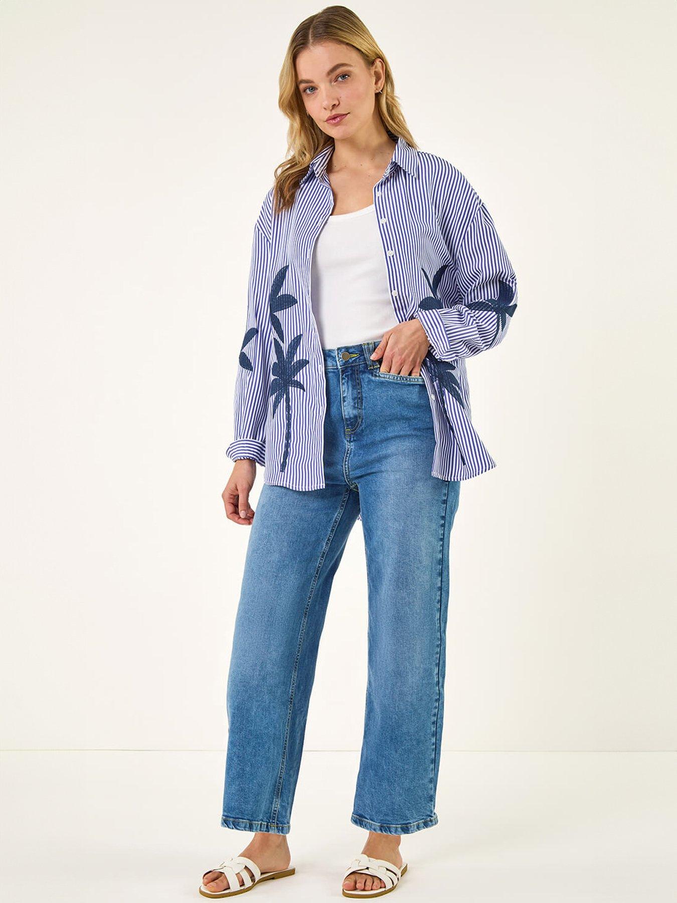 Image 3 of 5 of Roman Dusk Palm Embroidered Shirt