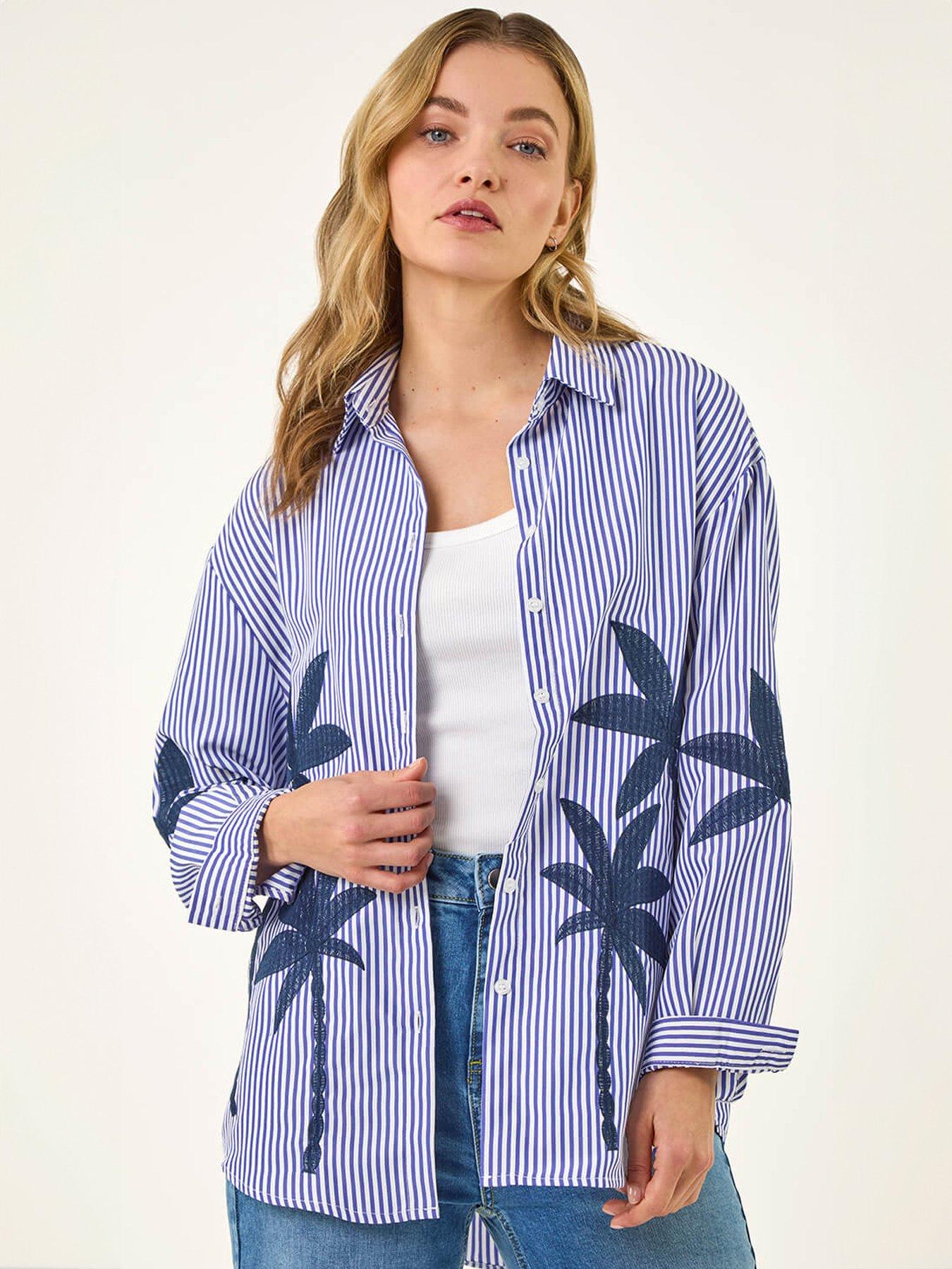Image 4 of 5 of Roman Dusk Palm Embroidered Shirt