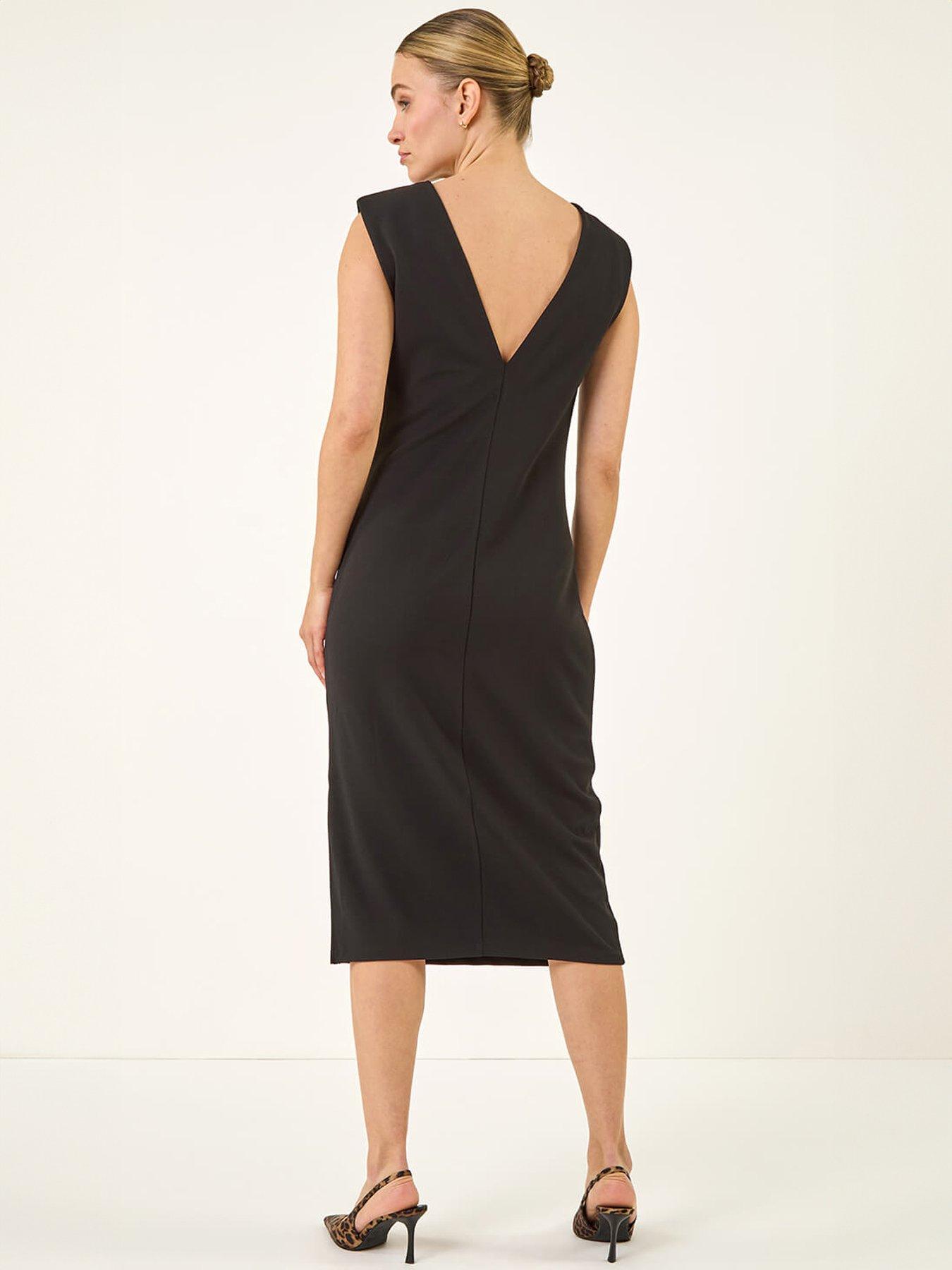 Image 2 of 5 of Roman Dusk Stretch Fitted Midi Dress