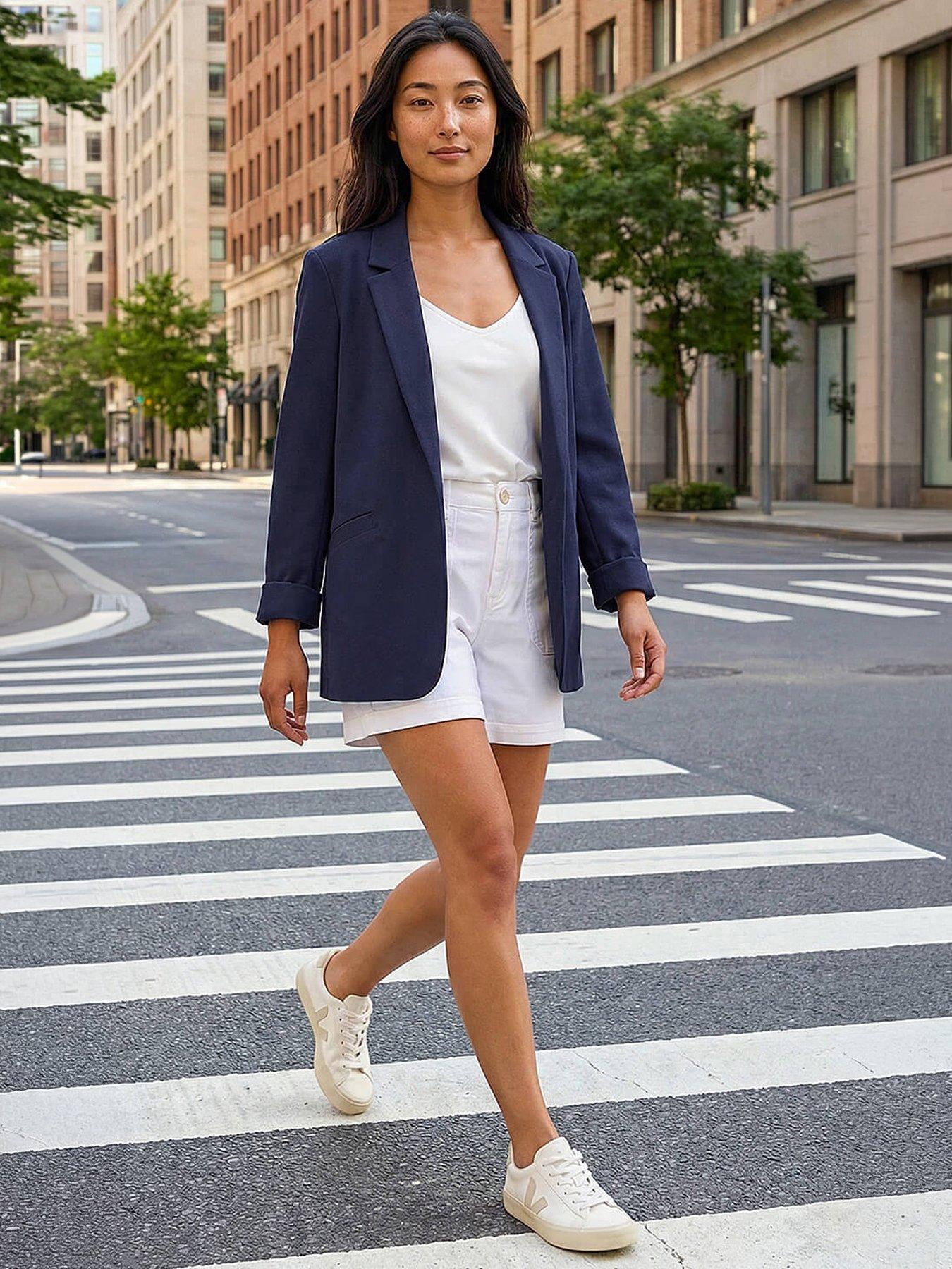 Roman Petite Revere Collar Stretch Blazer