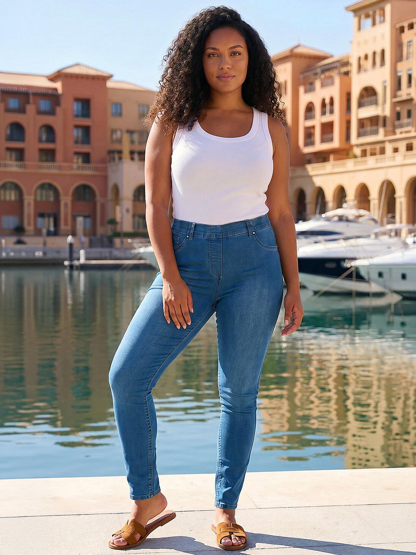 Roman Curve Stretch Denim Jegging