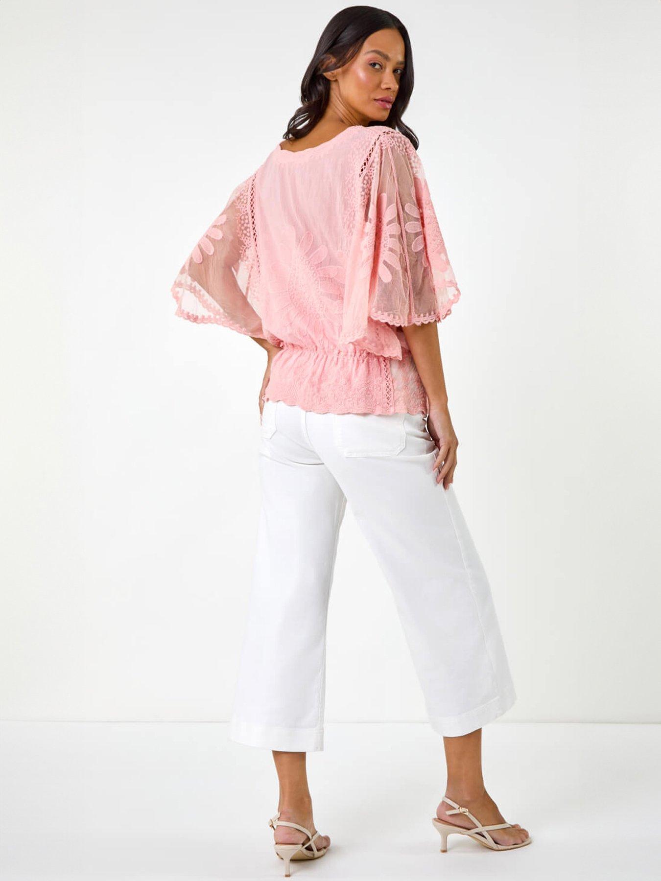 Image 2 of 5 of Roman Dusk Sunflower Lace Blouse