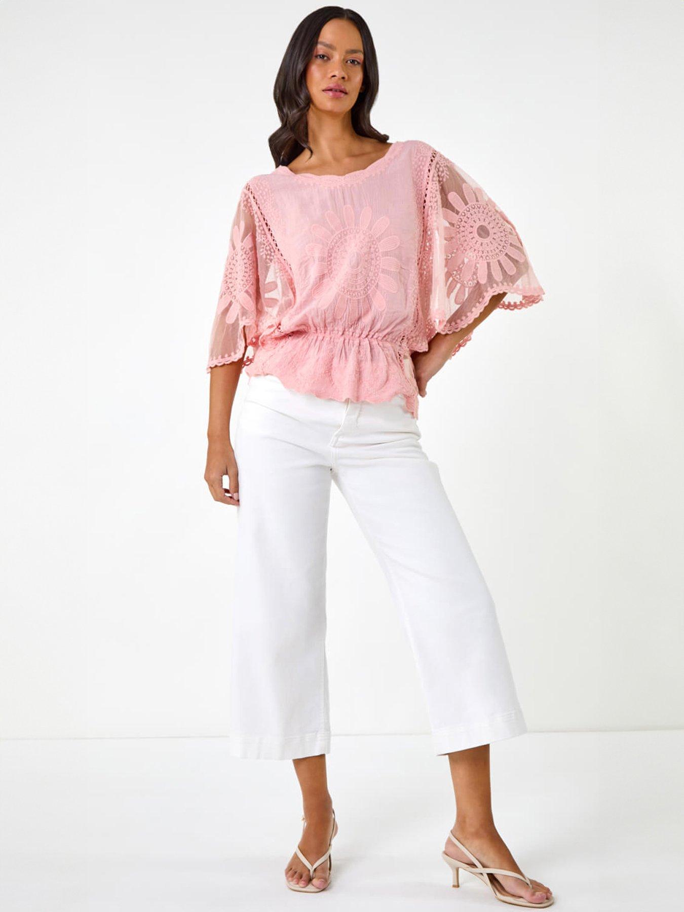 Image 3 of 5 of Roman Dusk Sunflower Lace Blouse