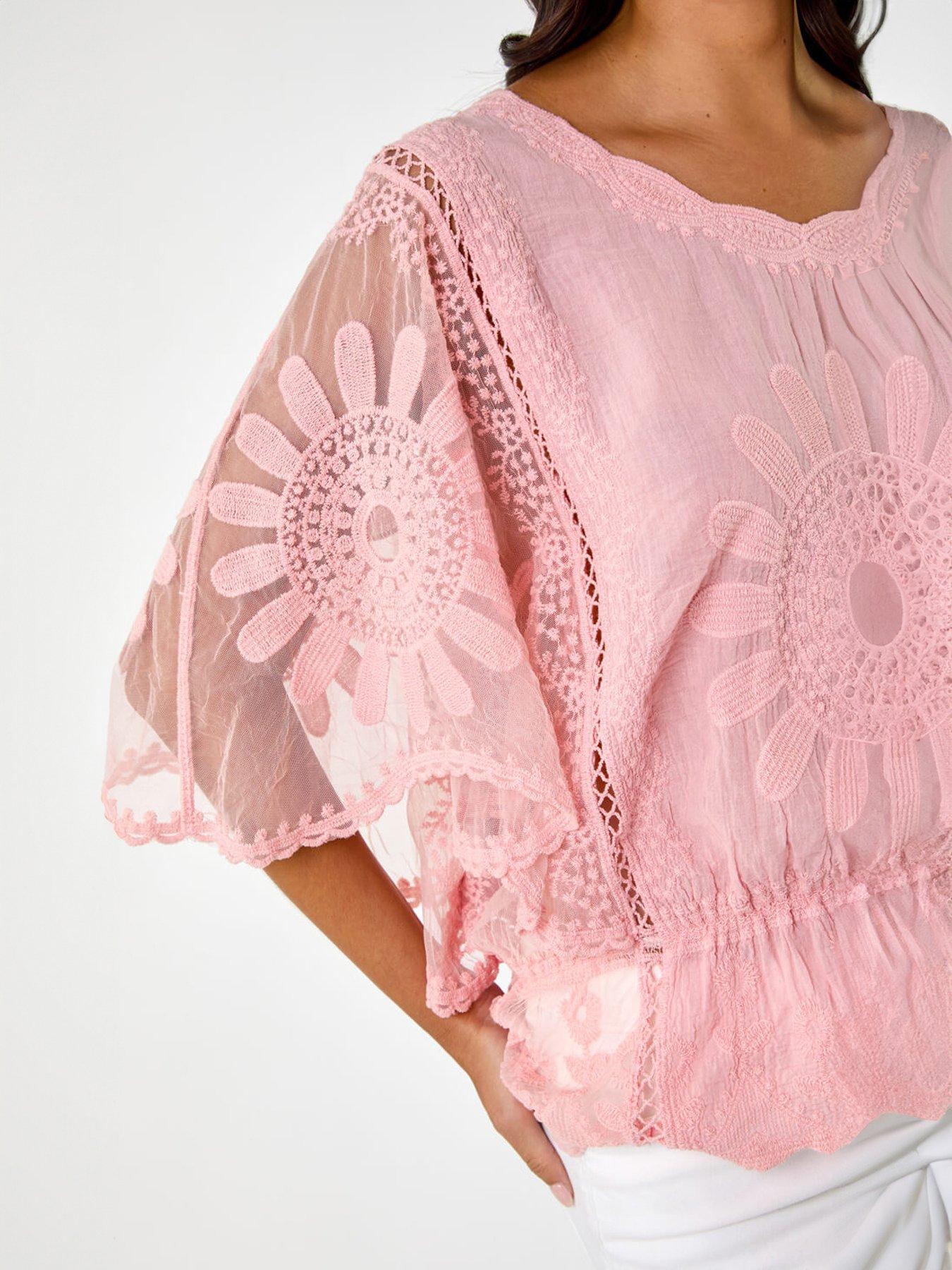 Image 4 of 5 of Roman Dusk Sunflower Lace Blouse