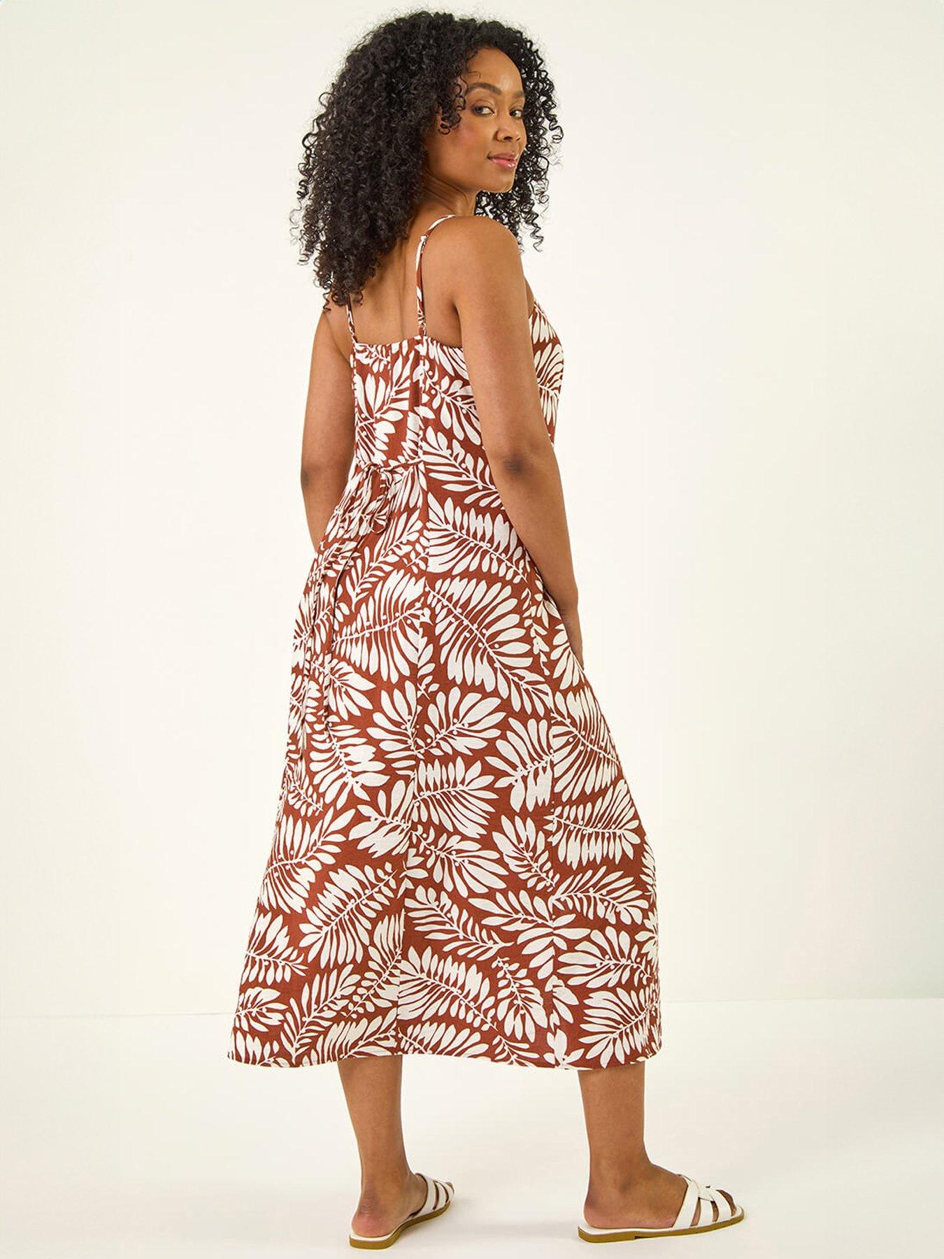 Image 2 of 5 of Roman Petite Button Midi Dress