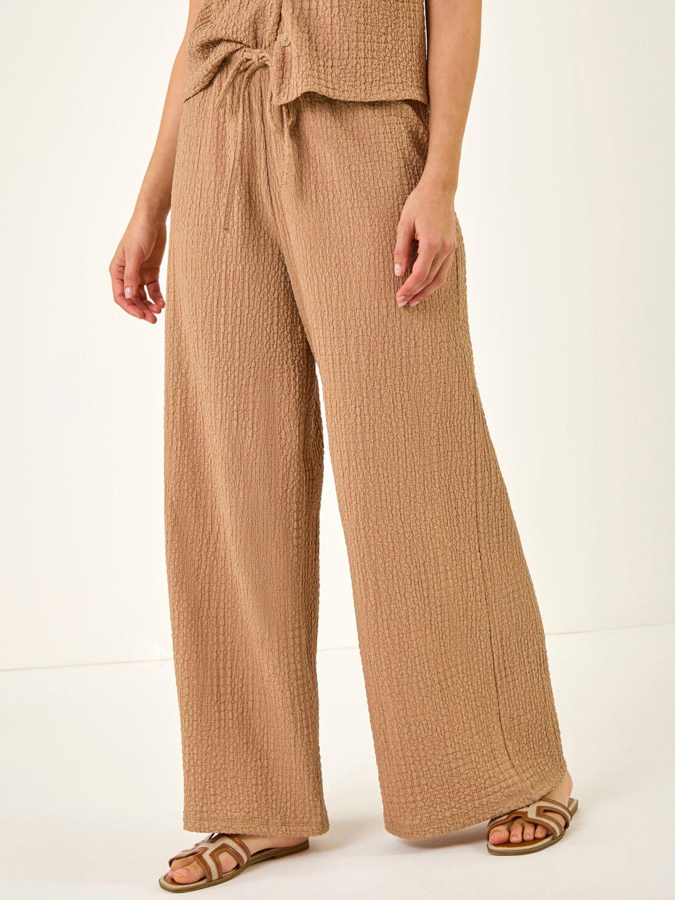  image of roman-dusk-crinkle-wide-leg-stretch-trouser