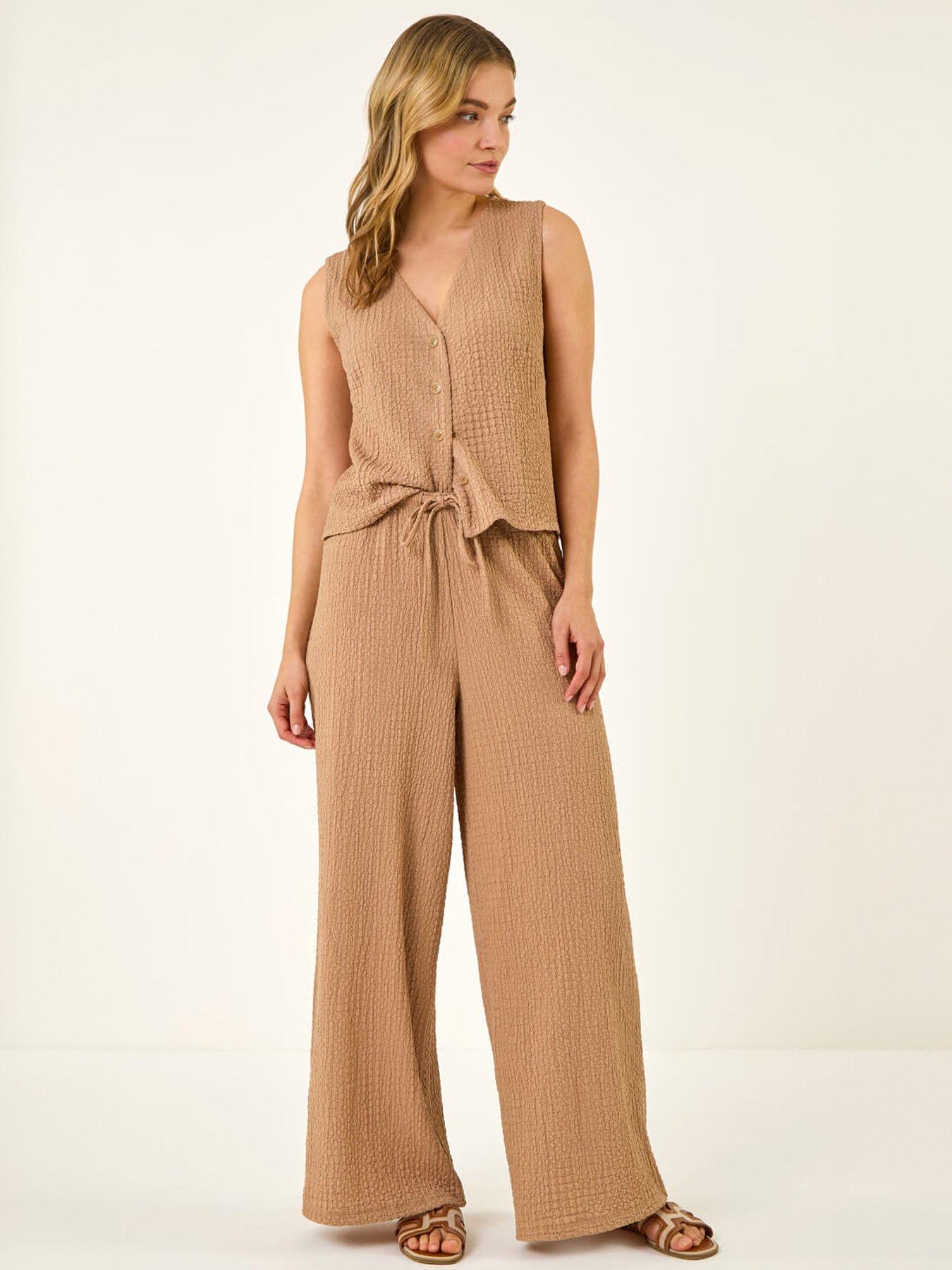  image of roman-dusk-crinkle-wide-leg-stretch-trouser