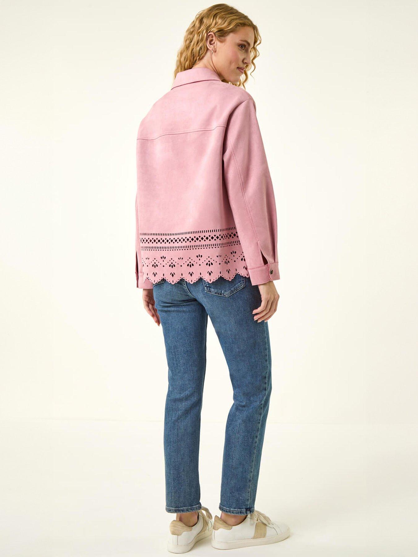 Image 2 of 5 of Roman Faux Suede Cut Out Shacket