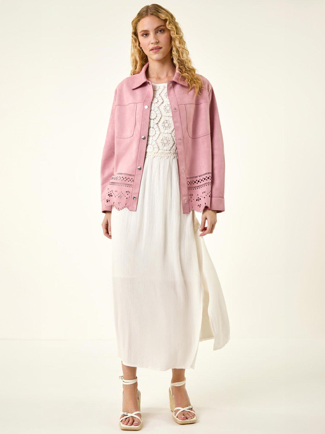 Image 4 of 5 of Roman Faux Suede Cut Out Shacket