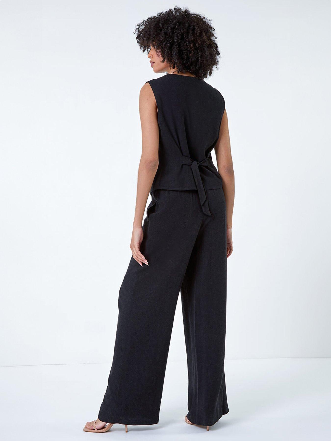 Image 3 of 5 of Roman Linen Blend Button Through Waistcoat