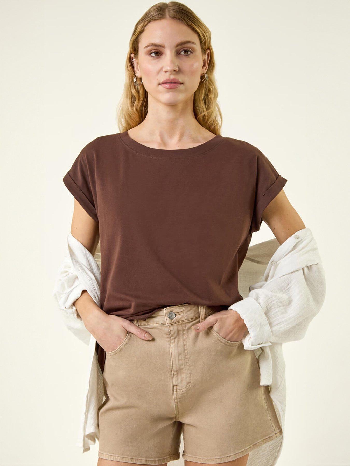 Roman Stretch Cotton Jersey T-Shirt
