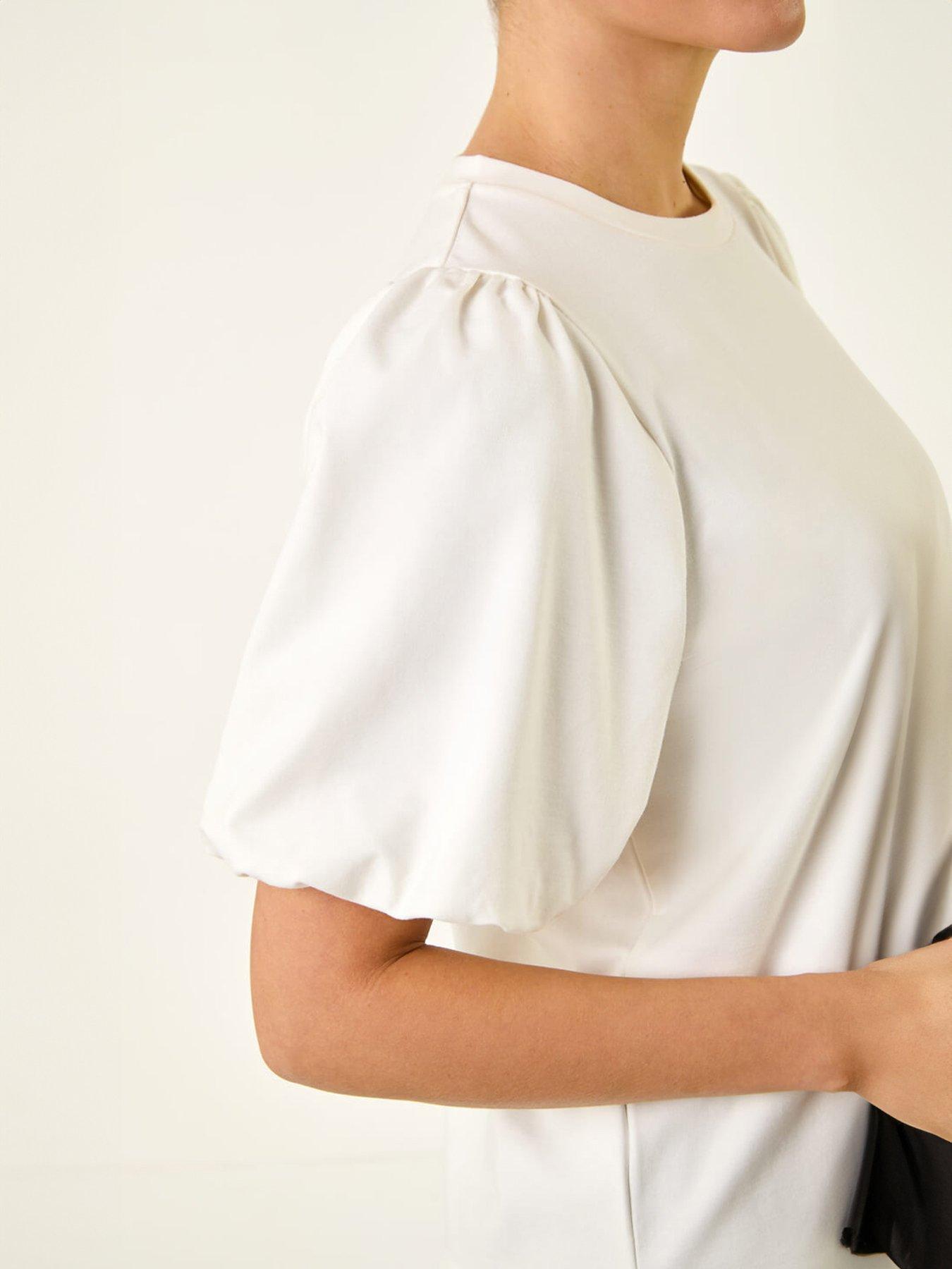 Image 5 of 5 of Roman Dusk Puff Sleeve Stretch T-Shirt