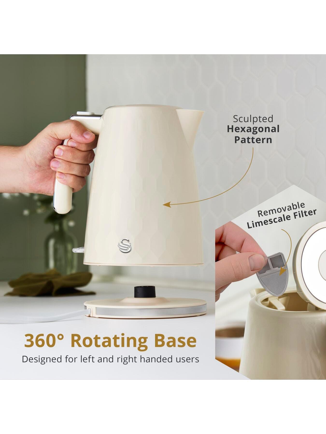  image of swan-hexton-17l-electric-kettle-3kw-rapid-boil-cream