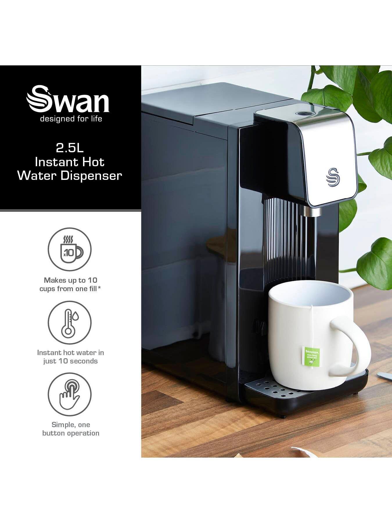  image of swan-instant-hot-water-dispenser-with-25l-tank-capacity-removable-drip-tray-black