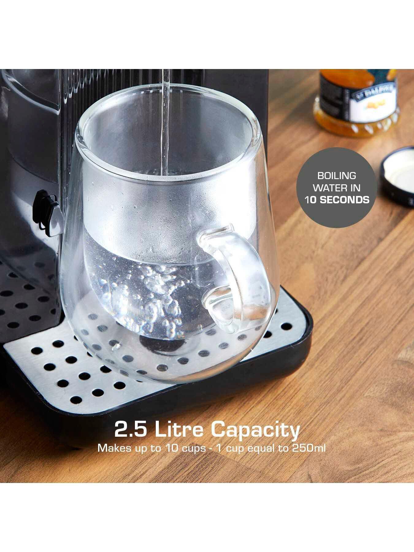  image of swan-instant-hot-water-dispenser-with-25l-tank-capacity-removable-drip-tray-black