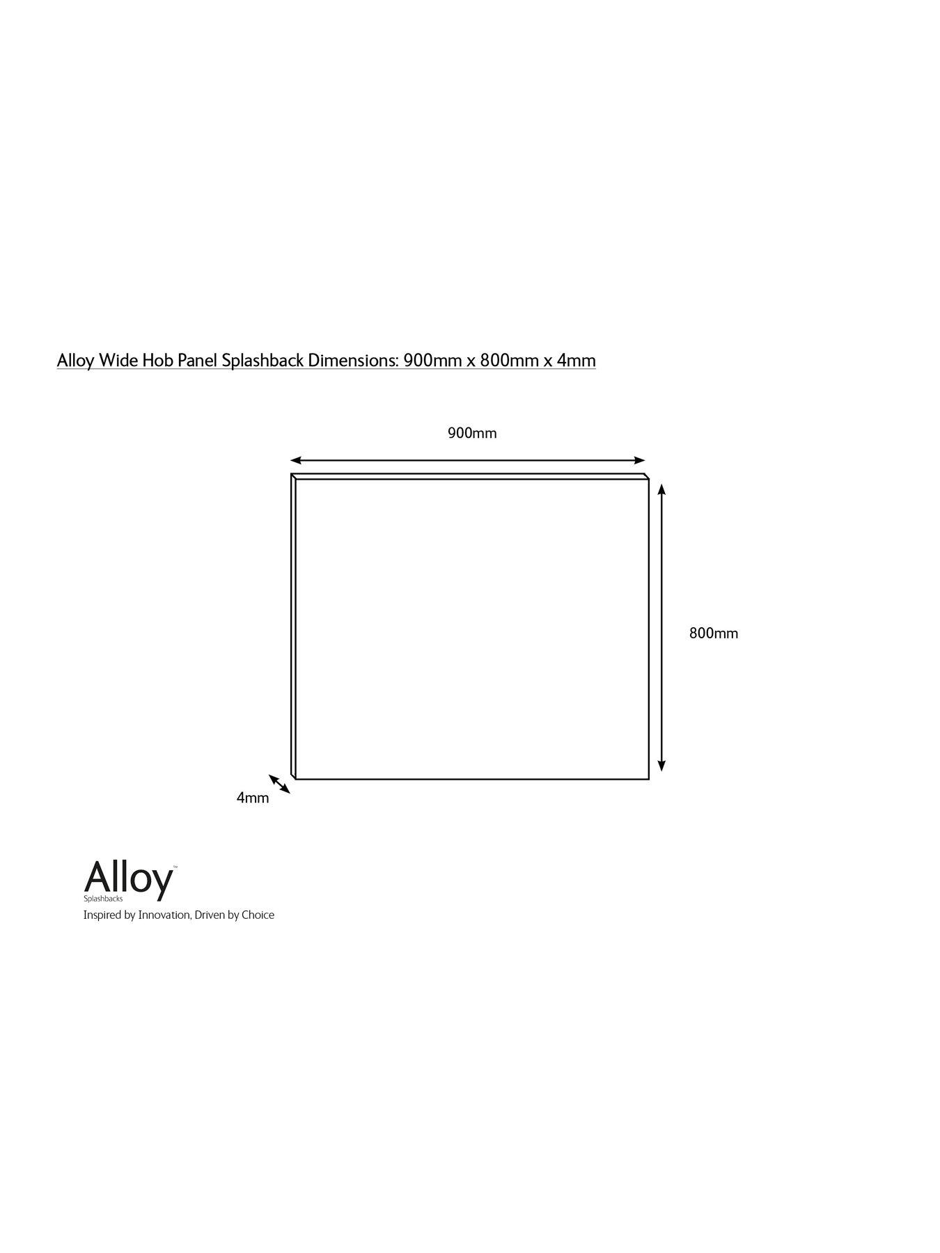 Image 3 of 3 of WilsonArt ALLOY Brooklyn Concrete Kitchen Hob Splashback - 900x800mm