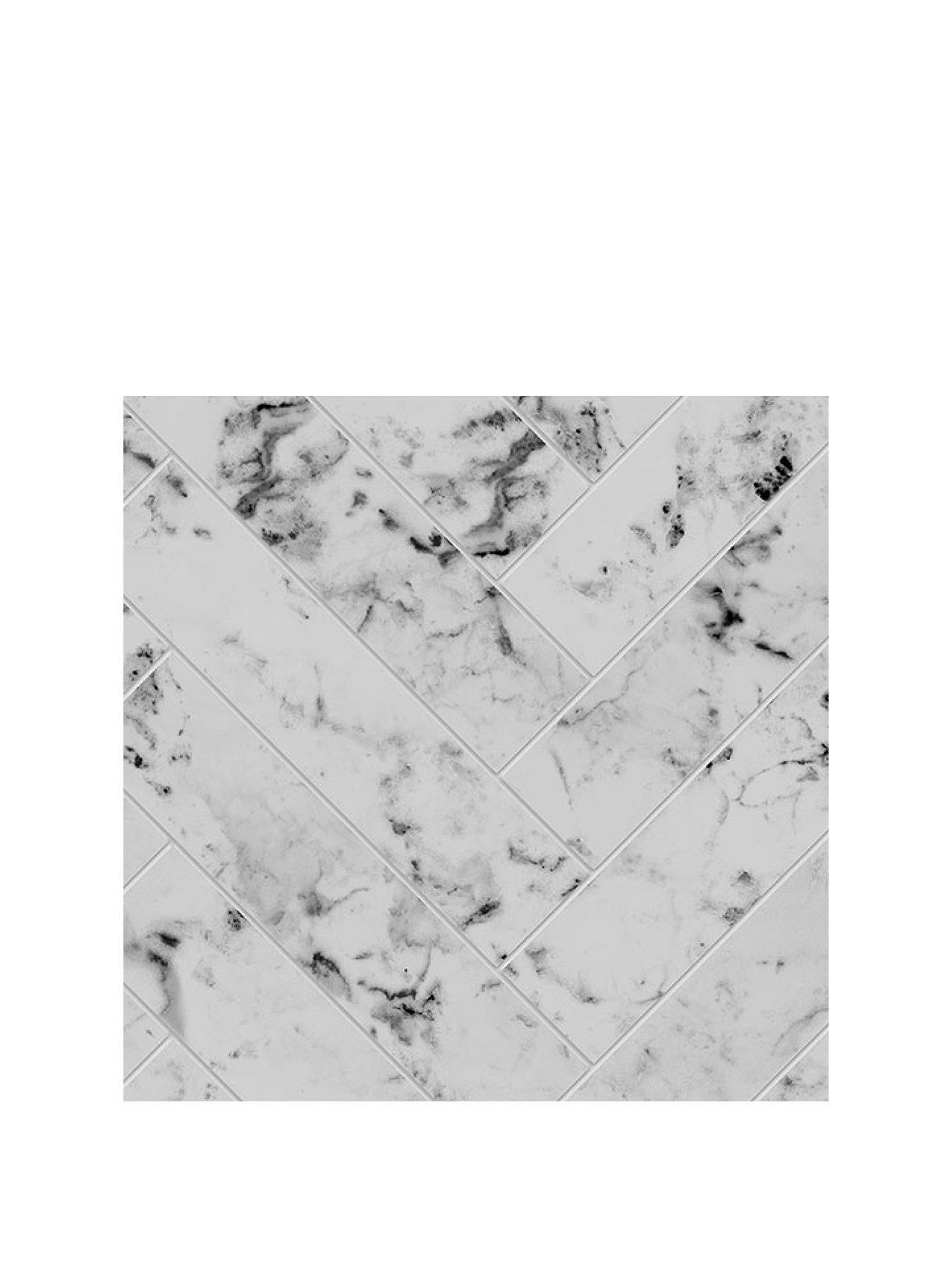 stillFront image of wilsonart-alloy-carrara-marble-herringbone-3m-splashback