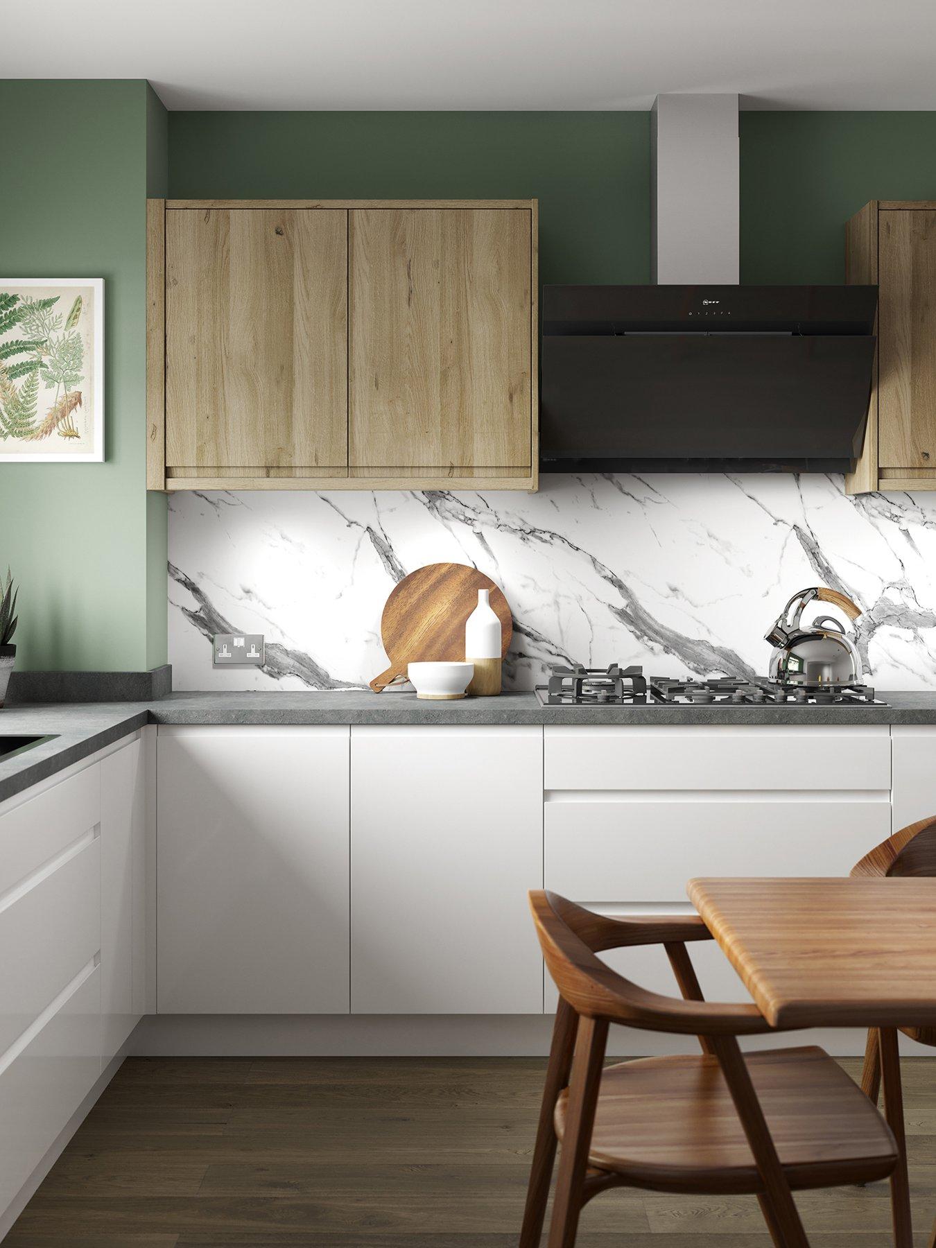 WilsonArt ALLOY White Marble Kitchen Splashback - 3000x750mmx4mm