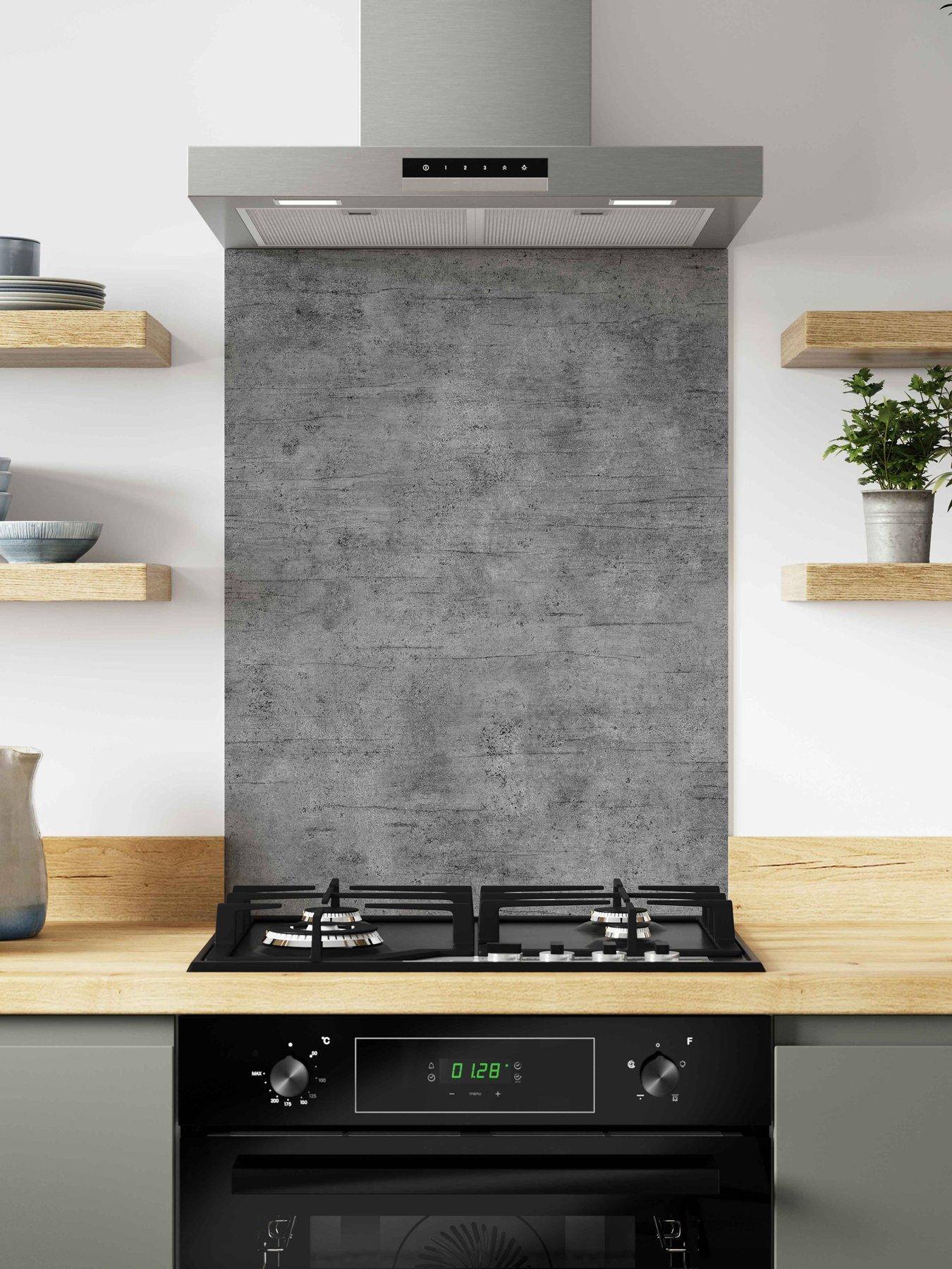WilsonArt ALLOY Brooklyn Concrete Kitchen Hob Splashback - 600x800mm