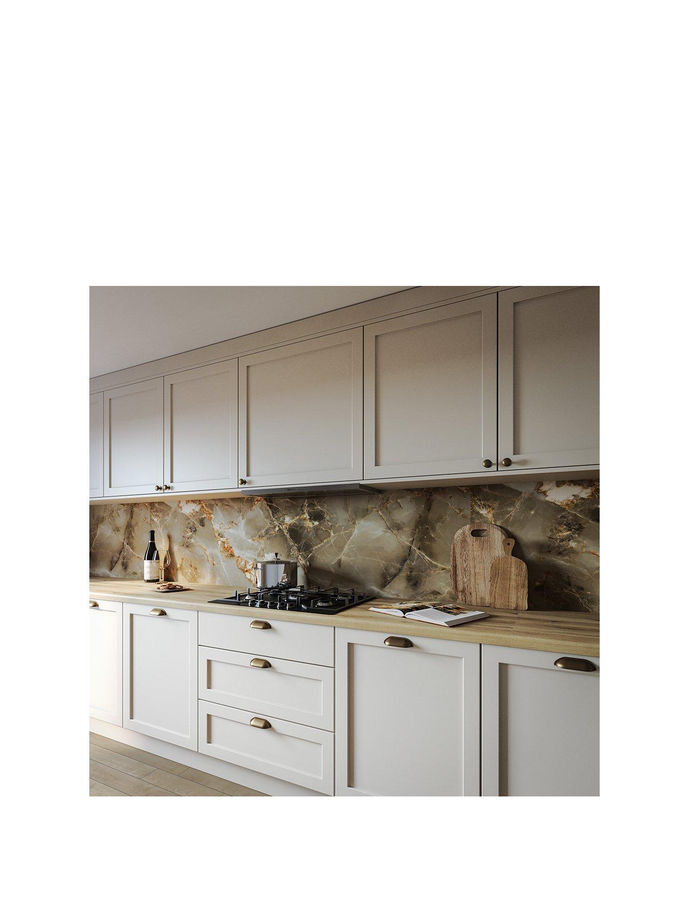 Image 2 of 4 of WilsonArt ALLOY Aurora Gold Kitchen Splashback - 3000x750mmx4mm