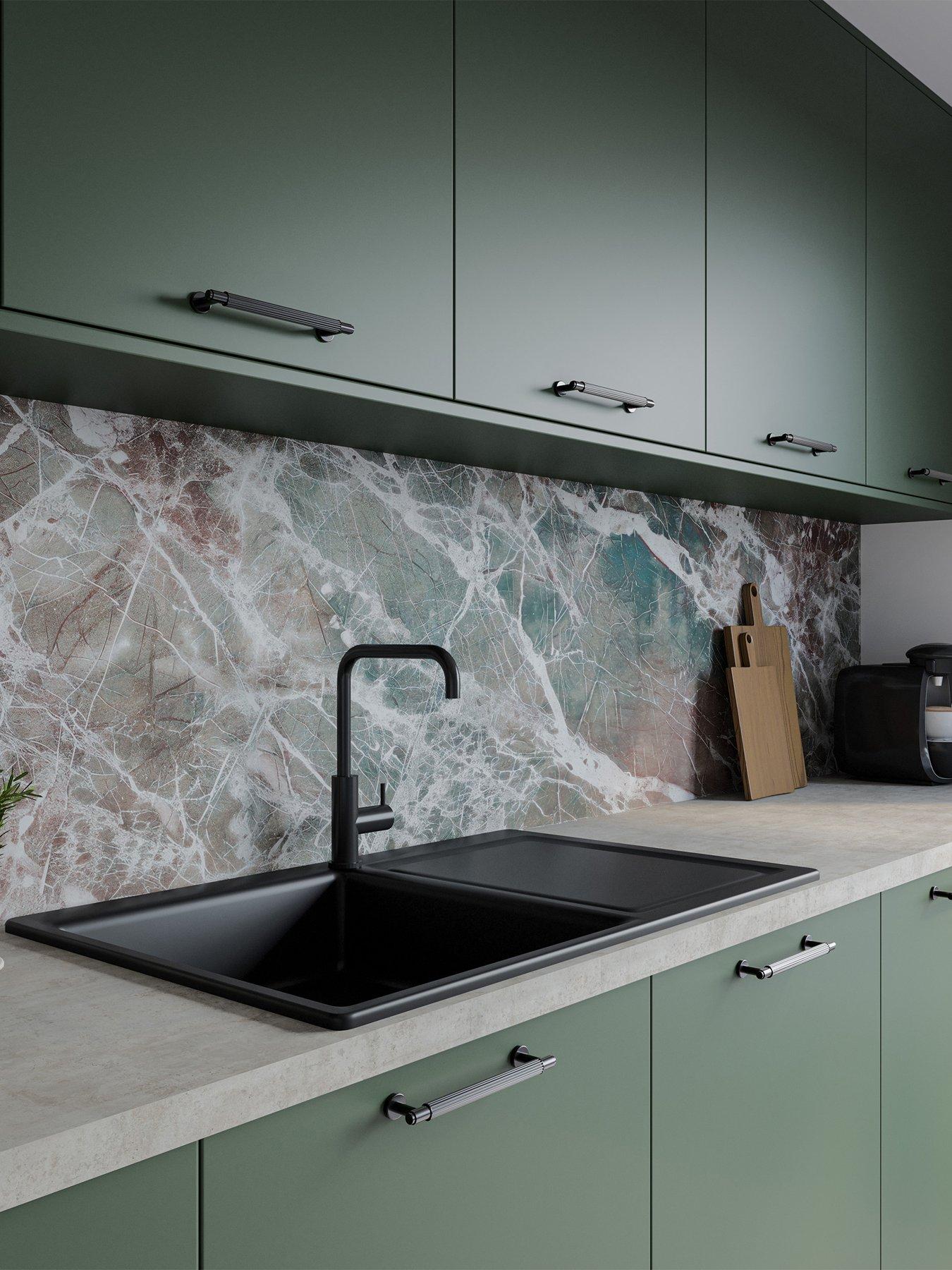 Image 1 of 3 of WilsonArt ALLOY Rainforest Marble Kitchen Splashback - 3000x750mmx4mm