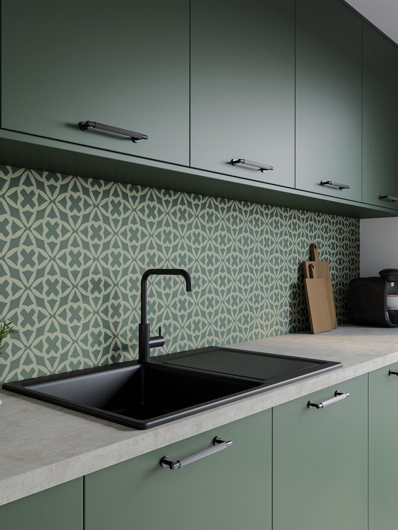 front image of wilsonart-alloy-moss-tessera-3m-splashback