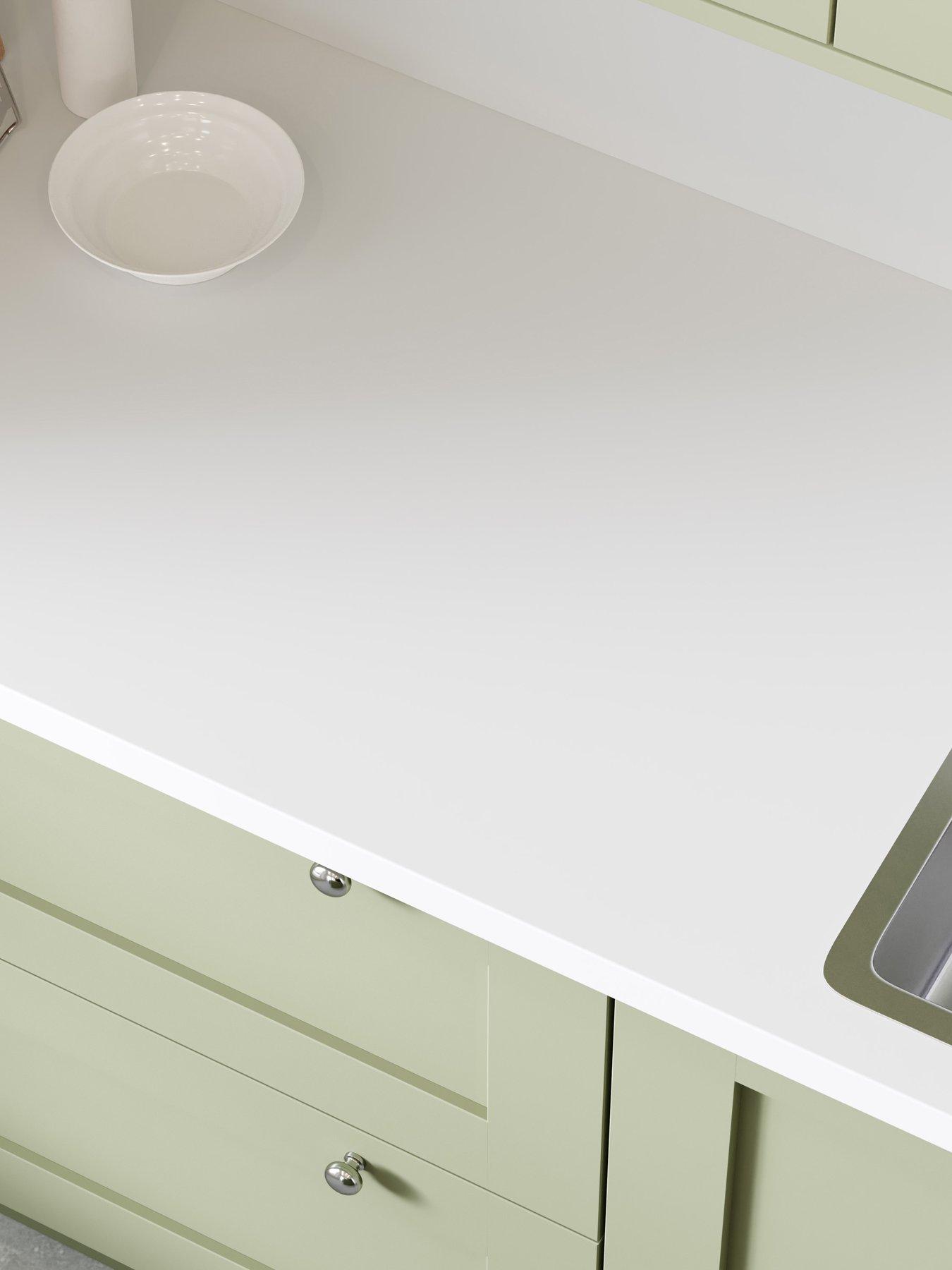 Image 1 of 4 of WilsonArt Plus Pure White Laminate Kitchen Upstand - 3000mm x 100mm x 20mm