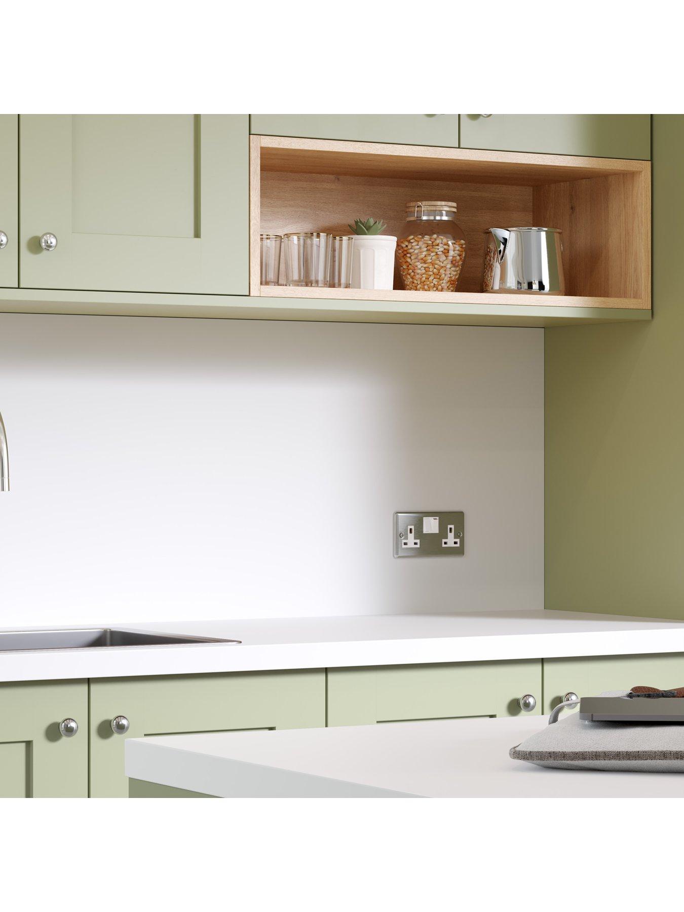 Image 3 of 4 of WilsonArt Plus Pure White Laminate Kitchen Upstand - 3000mm x 100mm x 20mm