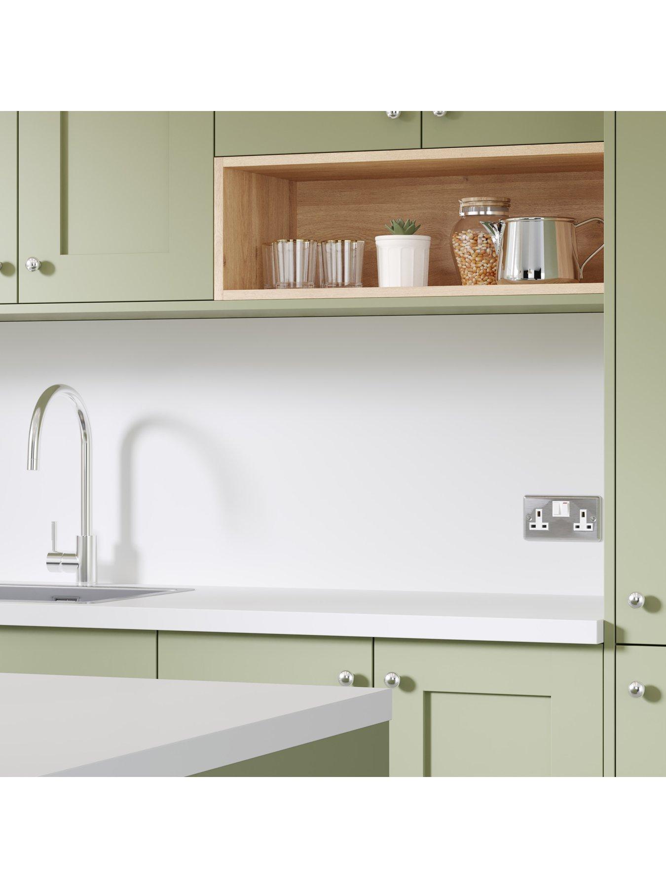 Image 4 of 4 of WilsonArt Plus Pure White Laminate Kitchen Upstand - 3000mm x 100mm x 20mm