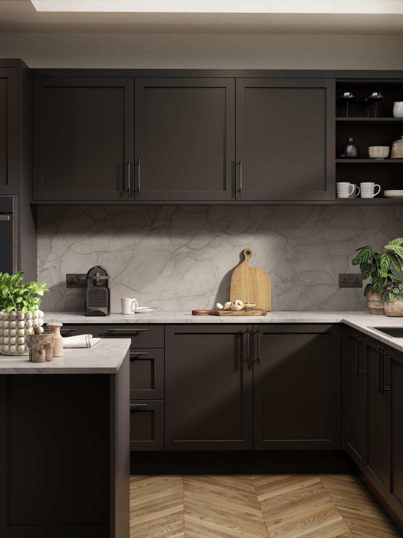 Image 1 of 5 of WilsonArt Omega Sleek Emperador Marble Square Edge Laminate Kitchen &nbsp;Worktop - 3000 x 620mm x 22mm