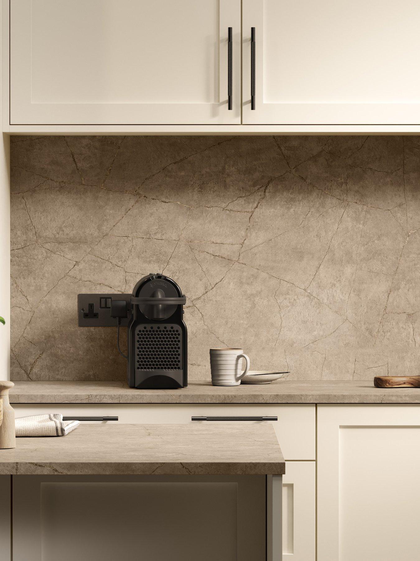 WilsonArt Omega Sleek Minos Stone   Square Edge Laminate Kitchen  Breakfast Bar - 3000 x 900mm x 22mm