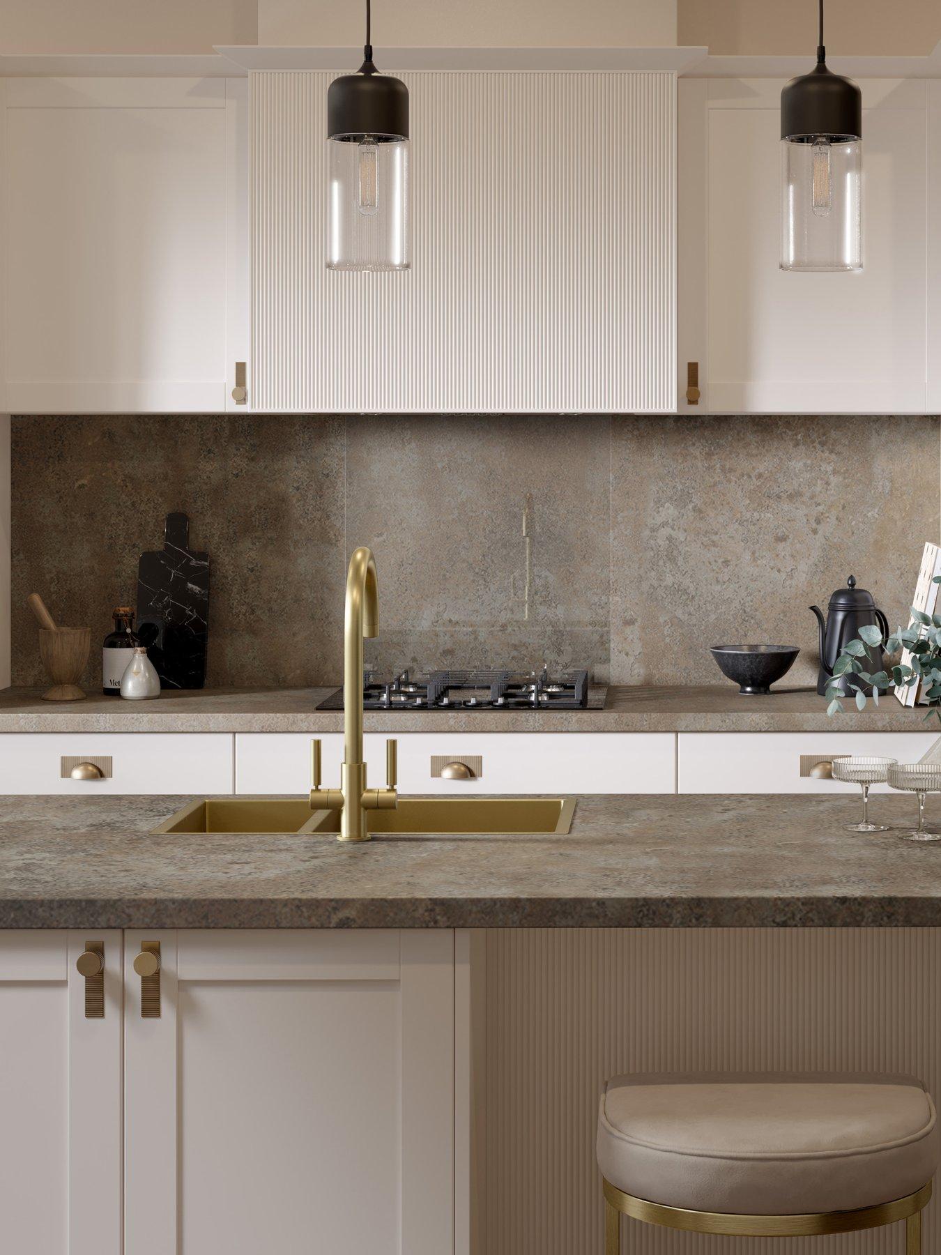 WilsonArt Omega Modern Caldeira Square Edge Laminate Kitchen Worktop - 3000 x 620mm x 38mm